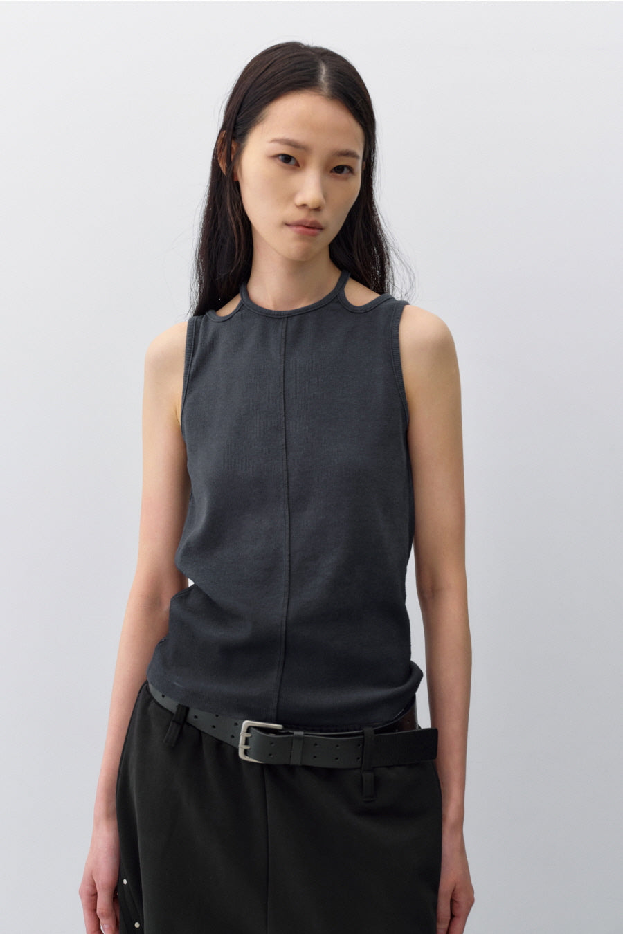 Insilence - Gradient Strap Sleeveless (Charcoal) product image 1 | TRAB K-Fashion Australia