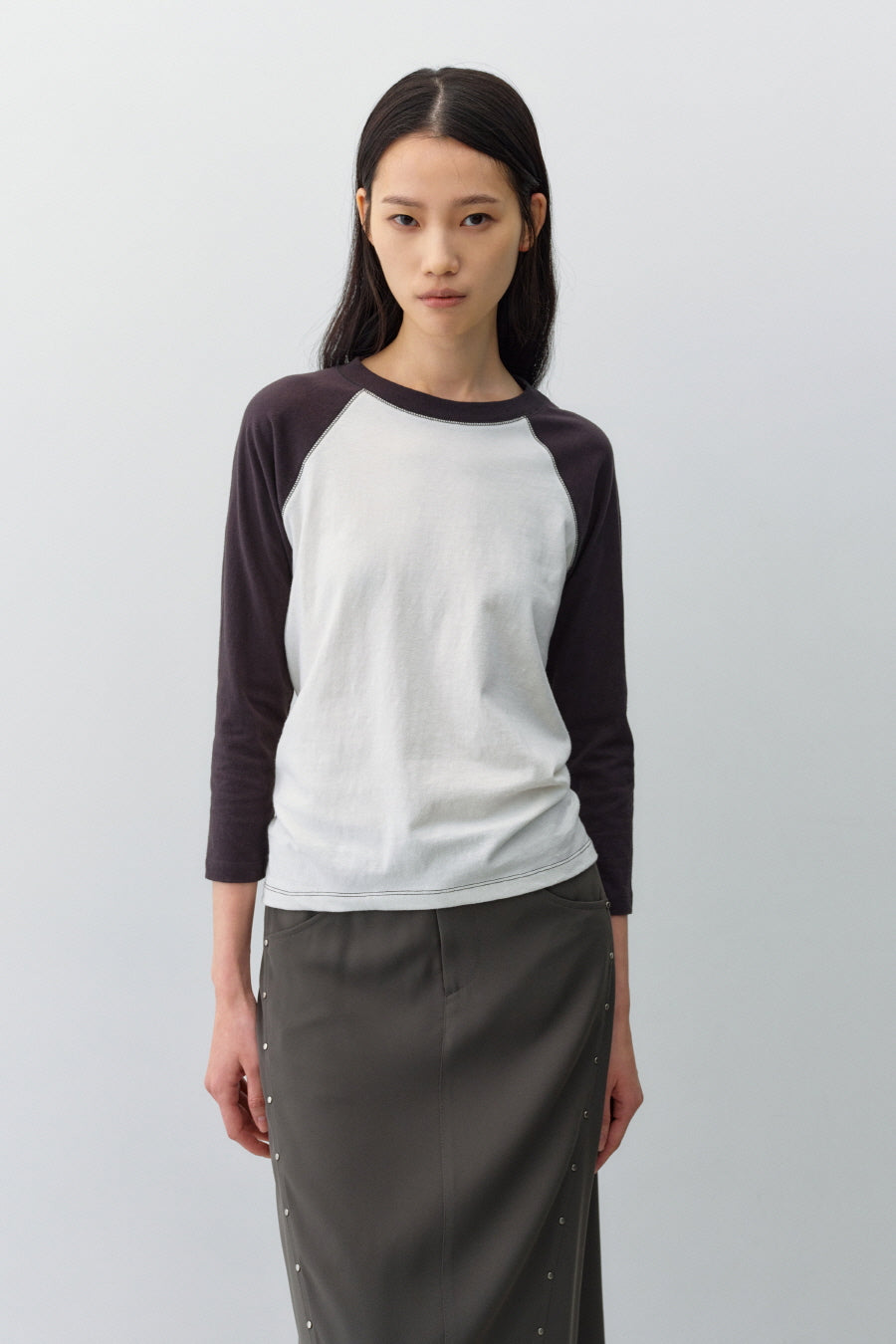Insilence - Twisted Raglan T-shirt (Vintage Ivory) product image 1 | TRAB K-Fashion Australia