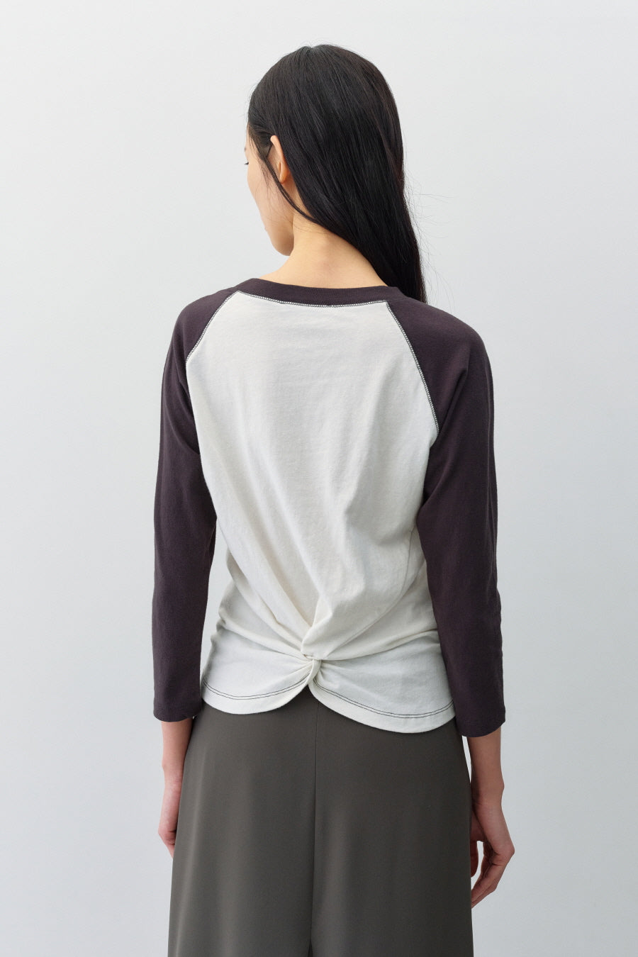 Insilence - Twisted Raglan T-shirt (Vintage Ivory) product image 5 | TRAB K-Fashion Australia
