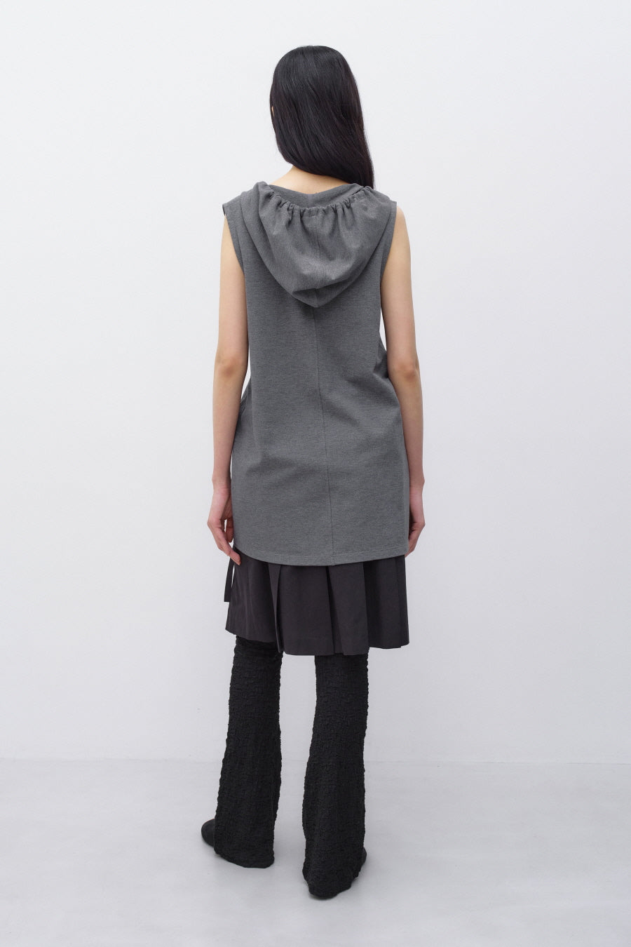 Insilence - String Hooded Top (Melange Grey) product image 6 | TRAB K-Fashion Australia