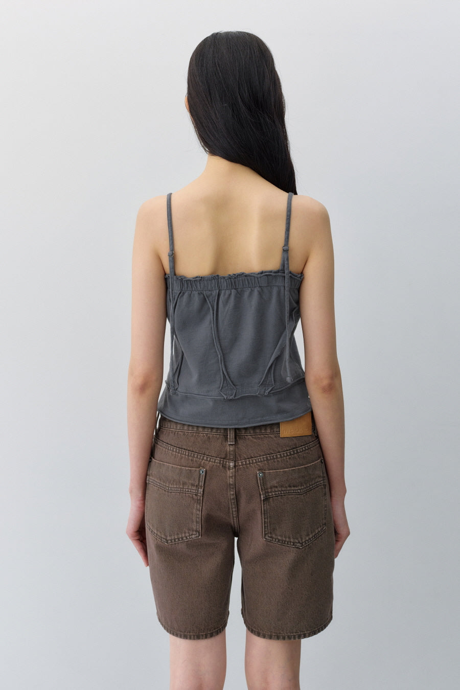Insilence - Cotton Dyed Cut-Off Sleeveless (Charcoal) product image 4 | TRAB K-Fashion Australia