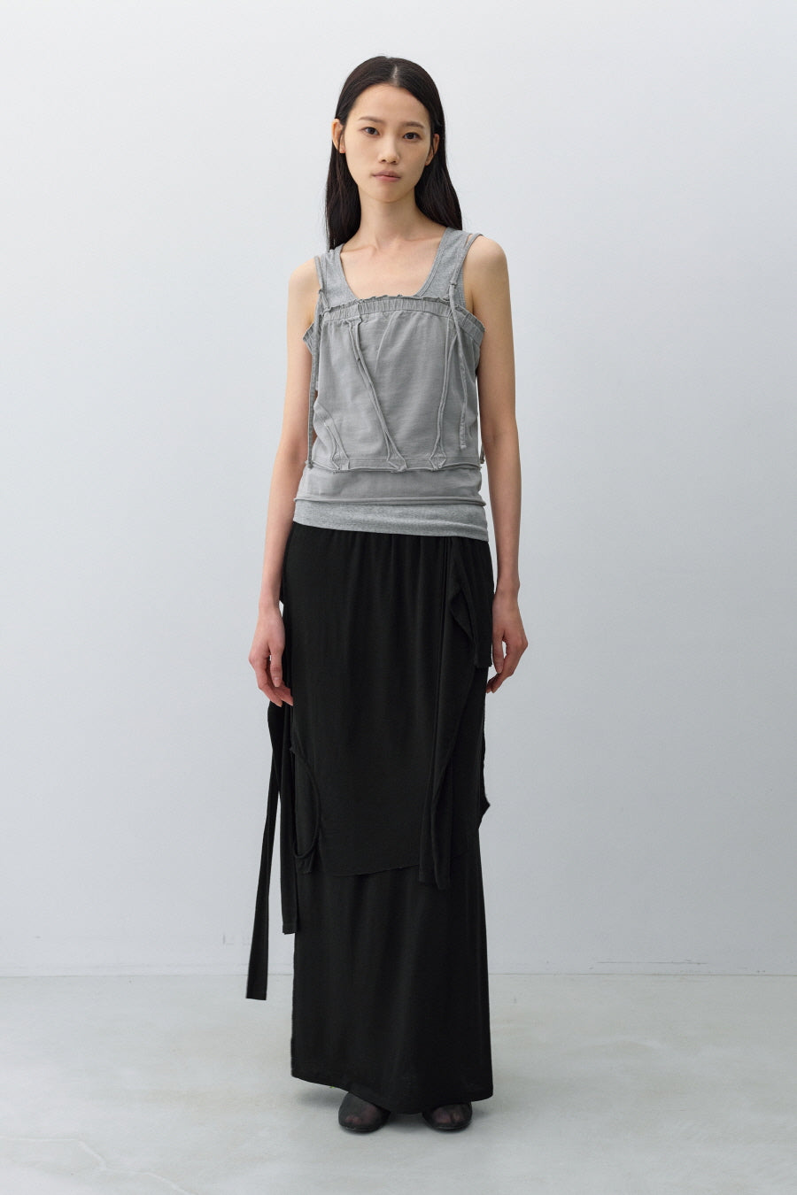 Insilence - Cotton Dyed Cut-off Sleeveless (Ash Grey) product image 4 | TRAB K-Fashion Australia