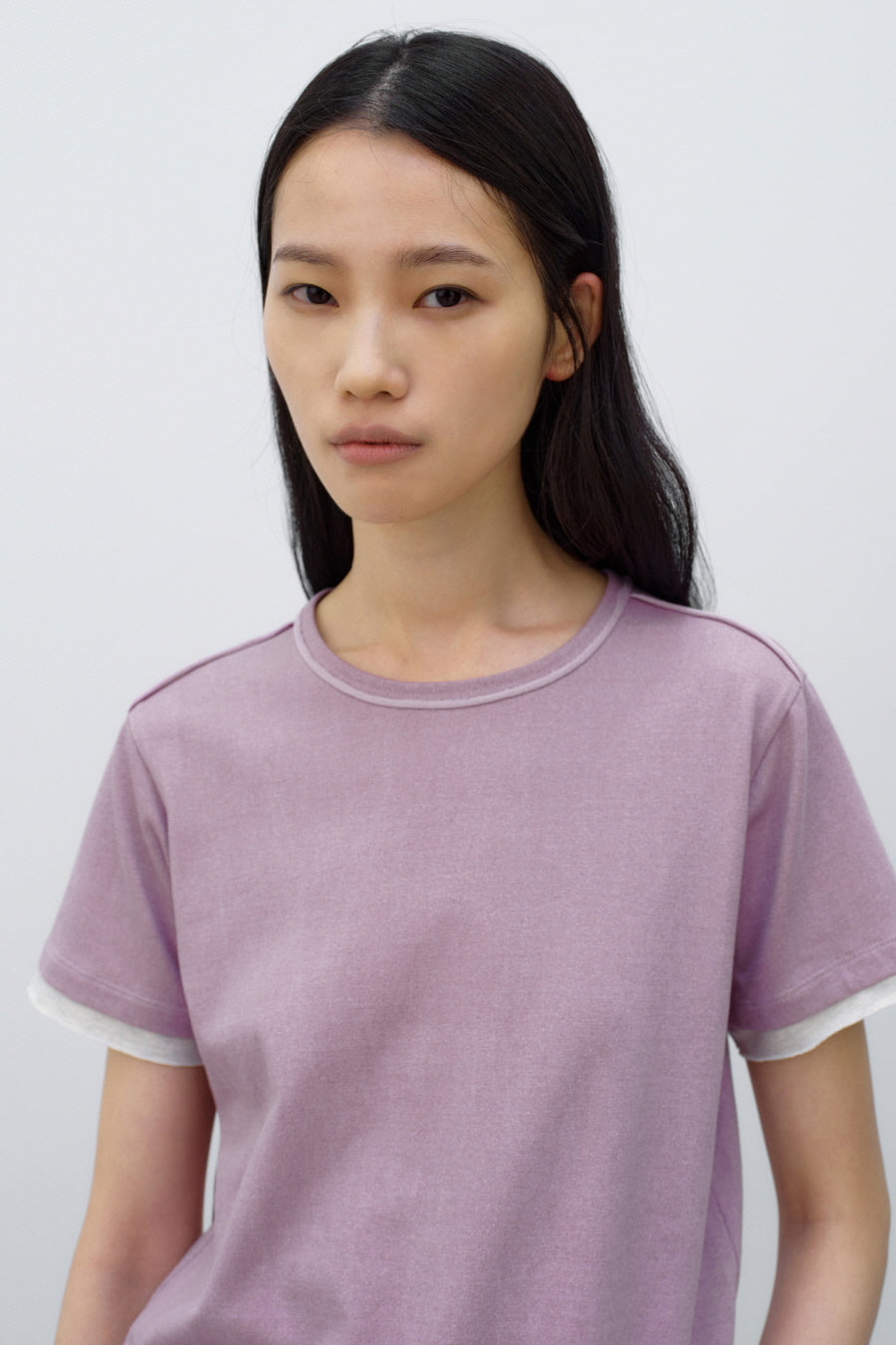 Insilence - Layered Pigment T-shirt (Purple) product image 5 | TRAB K-Fashion Australia
