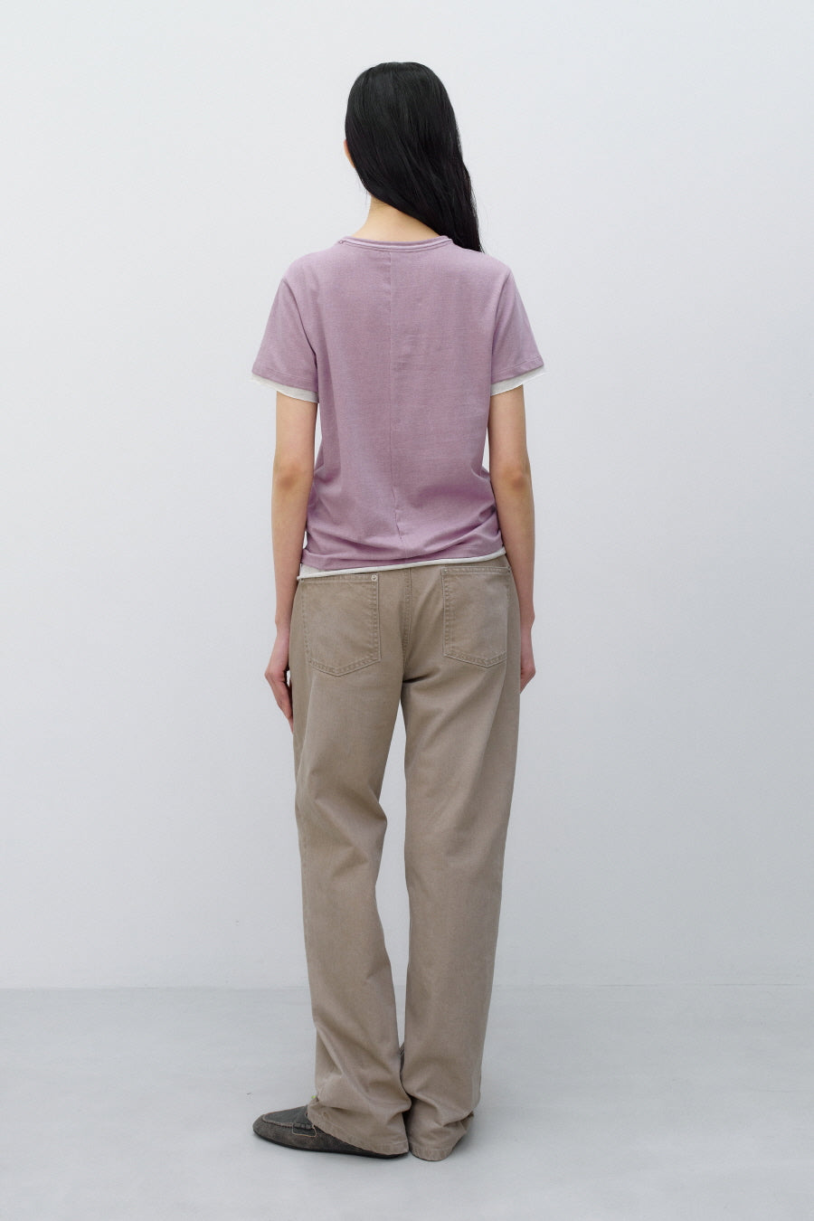 Insilence - Layered Pigment T-shirt (Purple) product image 6 | TRAB K-Fashion Australia