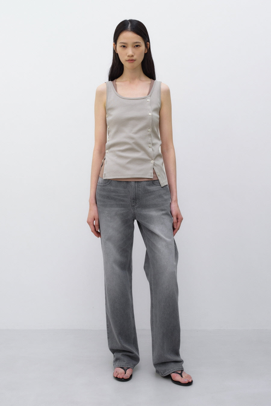Insilence - Wearable Button Sleeveless (Warm Grey) product image 6 | TRAB K-Fashion Australia