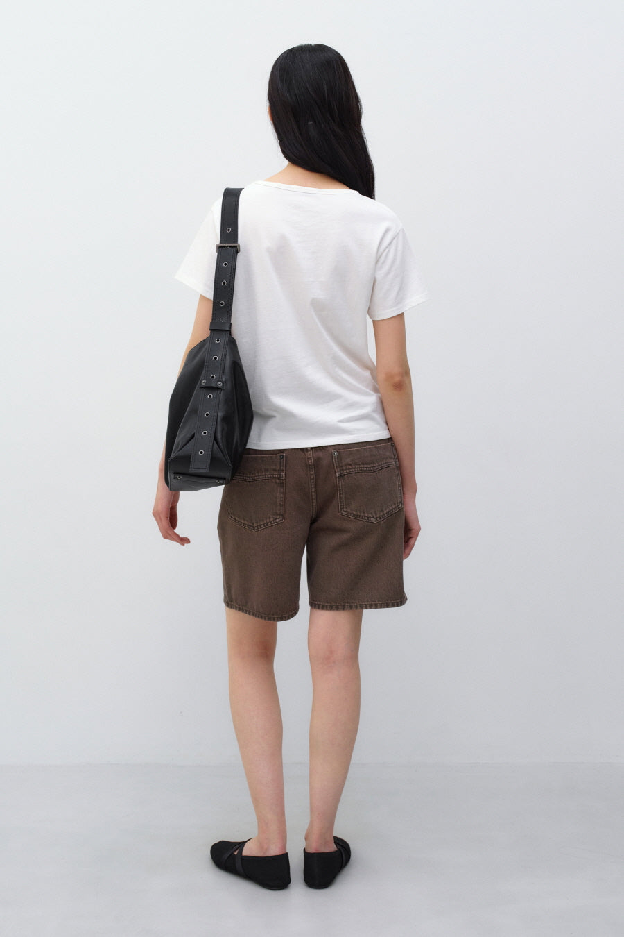 Insilence - Lettering Hotfix T-shirt (White) product image 5 | TRAB K-Fashion Australia