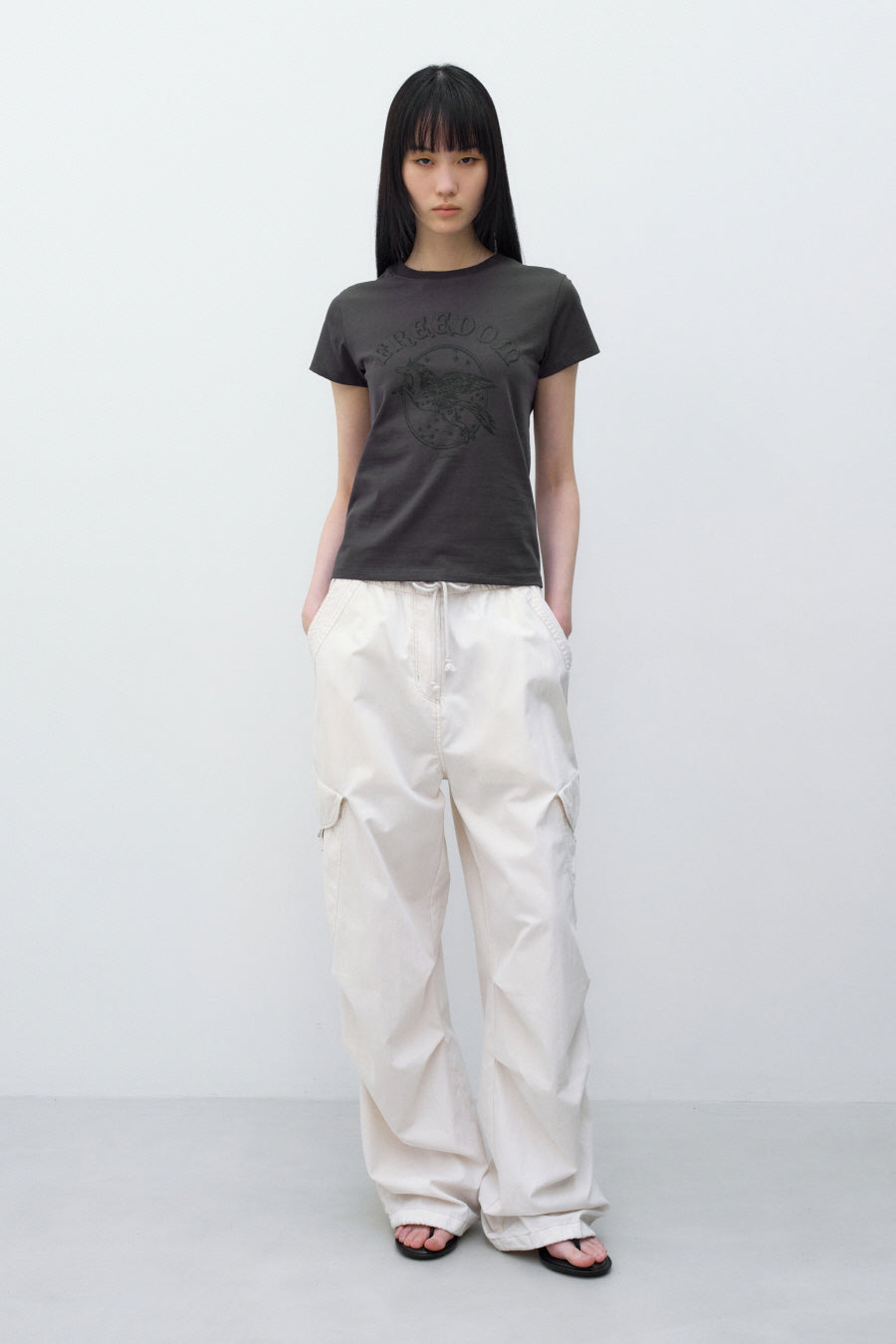 Insilence - Freedom Graphic T-shirt (Charcoal) product image 1 | TRAB K-Fashion Australia