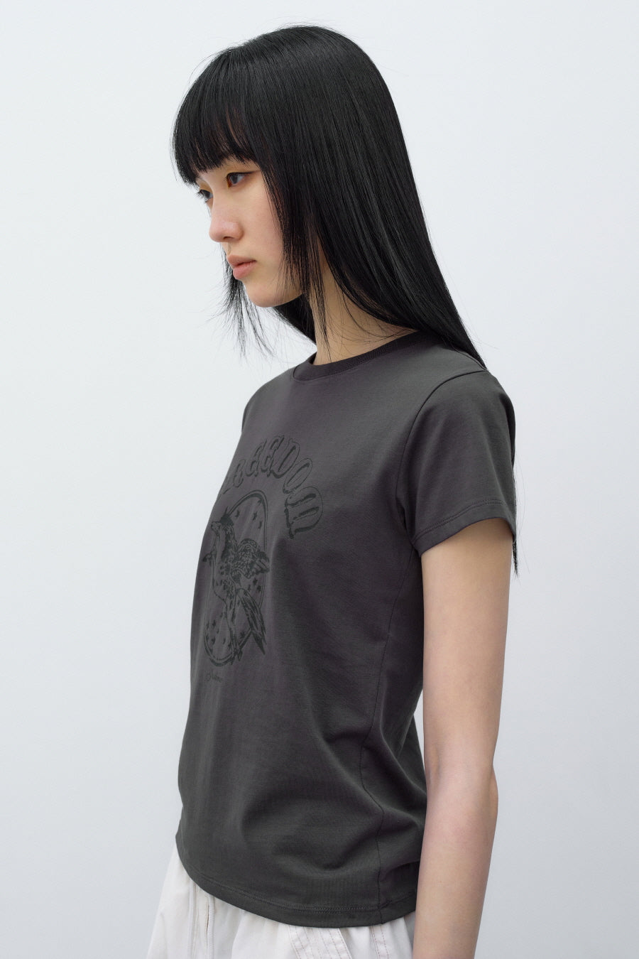 Insilence - Freedom Graphic T-shirt (Charcoal) product image 2 | TRAB K-Fashion Australia