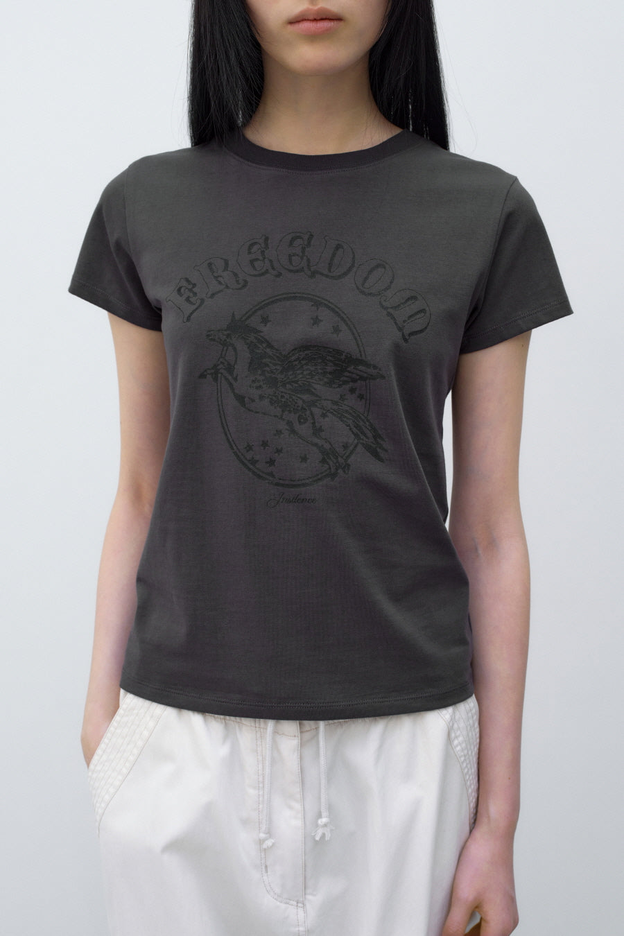 Insilence - Freedom Graphic T-shirt (Charcoal) product image 3 | TRAB K-Fashion Australia