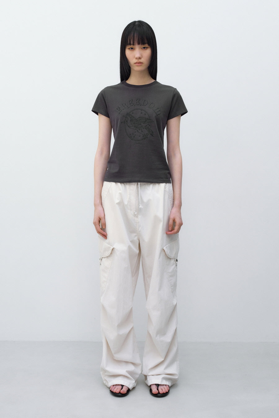 Insilence - Freedom Graphic T-shirt (Charcoal) product image 4 | TRAB K-Fashion Australia