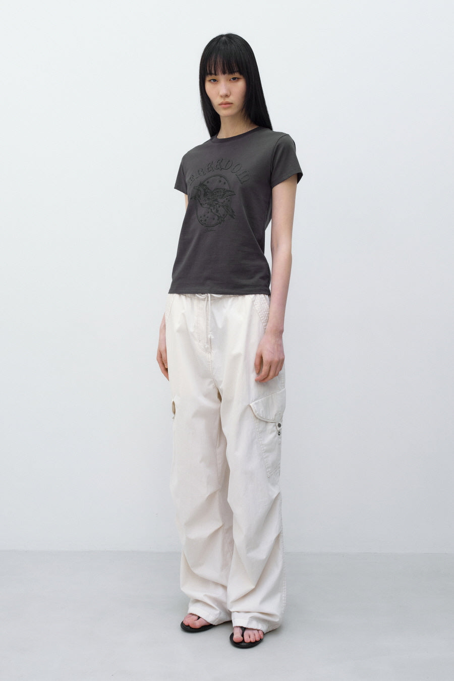 Insilence - Freedom Graphic T-shirt (Charcoal) product image 6 | TRAB K-Fashion Australia