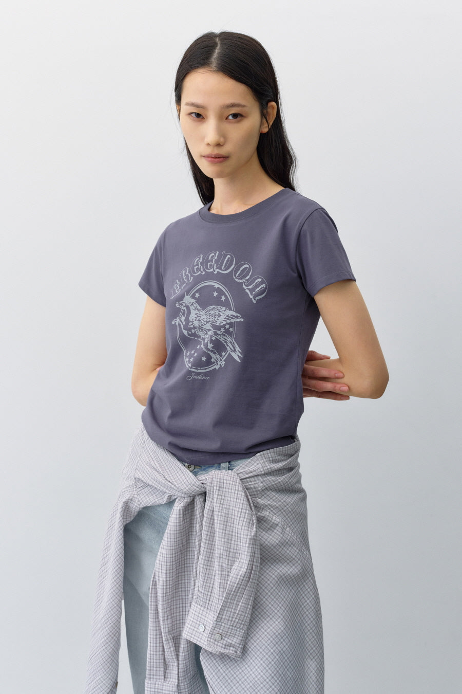 Insilence - Freedom Graphic T-shirt (Navy) product image 1 | TRAB K-Fashion Australia
