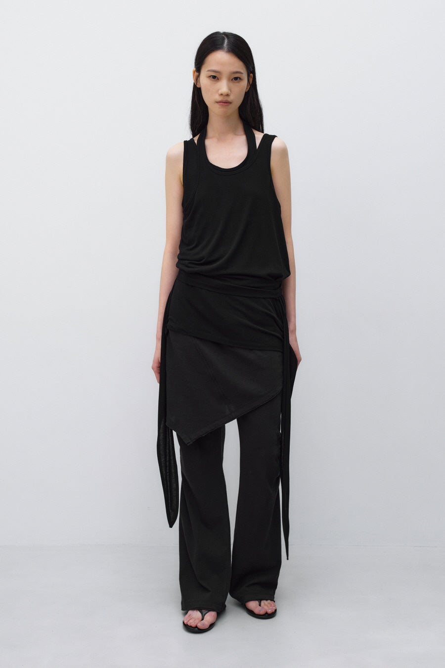 Insilence - Layered Strap Sleeveless (Black) product image 2 | TRAB K-Fashion Australia
