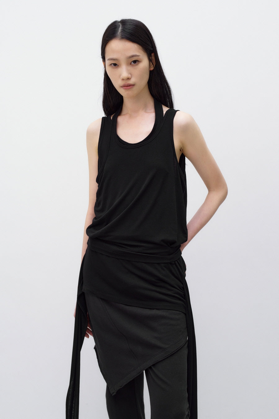 Insilence - Layered Strap Sleeveless (Black) product image 4 | TRAB K-Fashion Australia