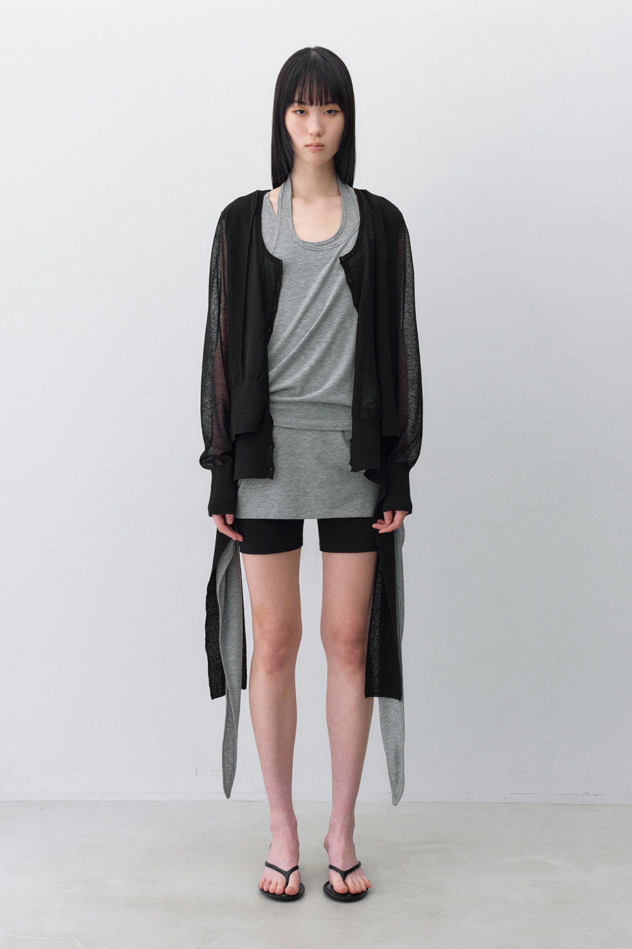 Insilence - Layered Strap Sleeveless (Grey) product image 8 | TRAB K-Fashion Australia