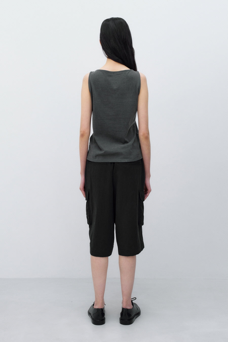 Insilence - Pintuck Drape Sleeveless (Charcoal) product image 5 | TRAB K-Fashion Australia