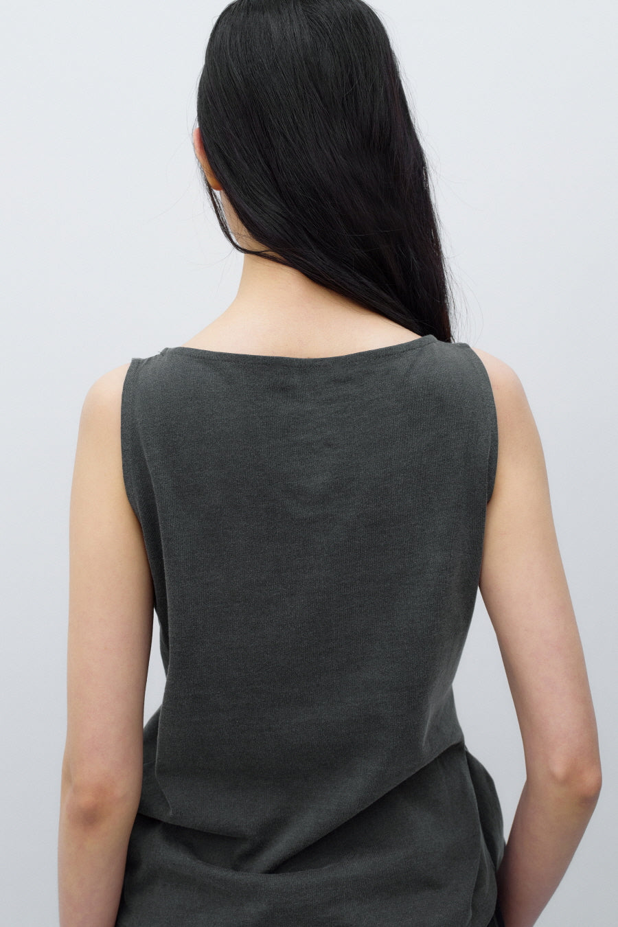 Insilence - Pintuck Drape Sleeveless (Charcoal) product image 6 | TRAB K-Fashion Australia