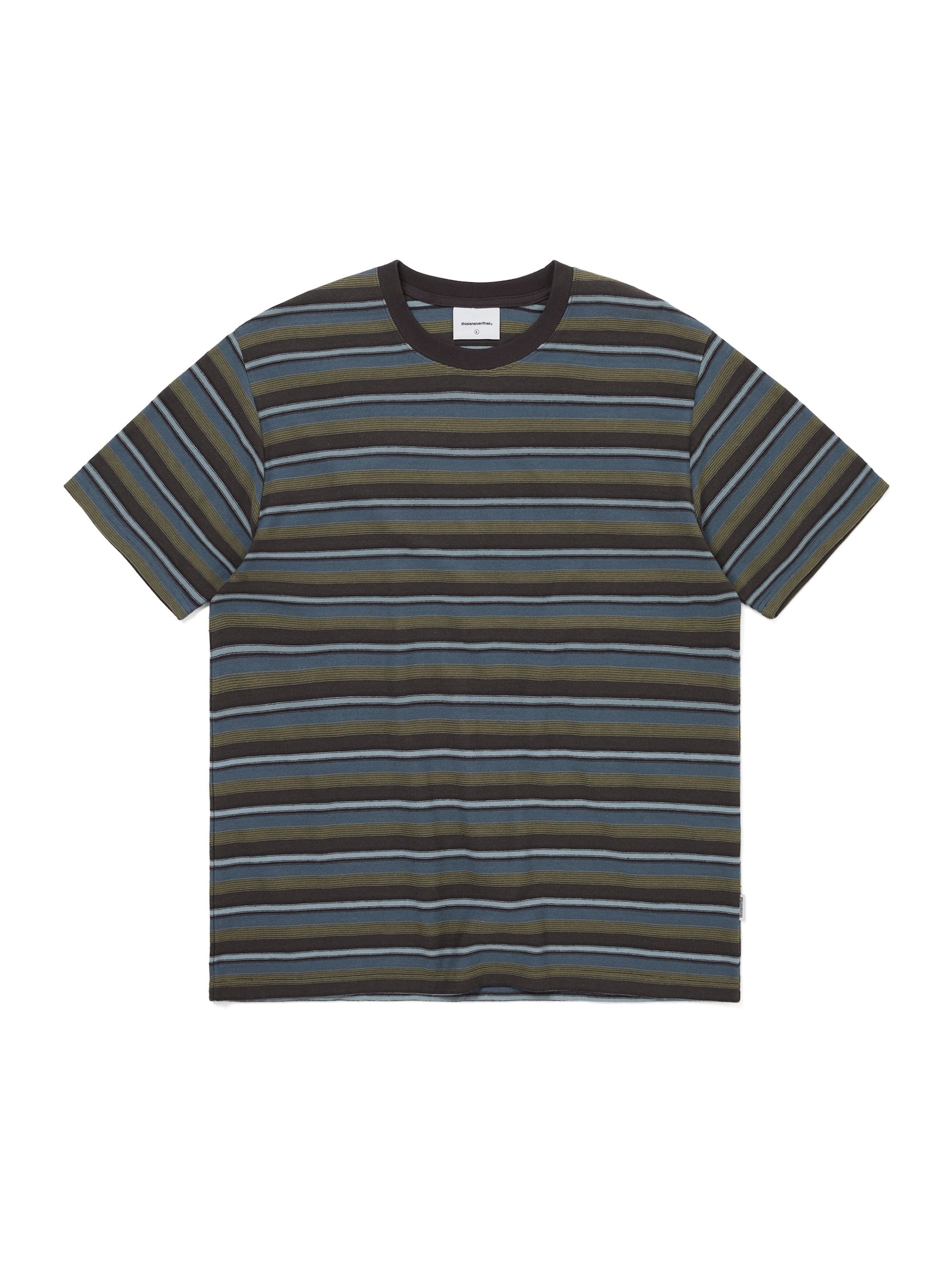 thisisneverthat - Inside Out Striped Tee (Olive) product image 1 | TRAB K-Fashion Australia