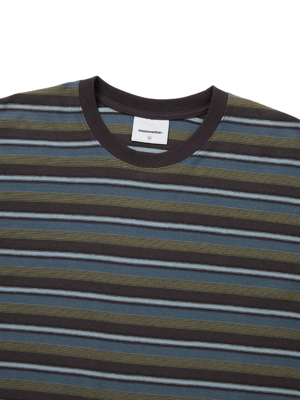 thisisneverthat - Inside Out Striped Tee (Dusty Olive) product image 2 | TRAB K-Fashion Australia