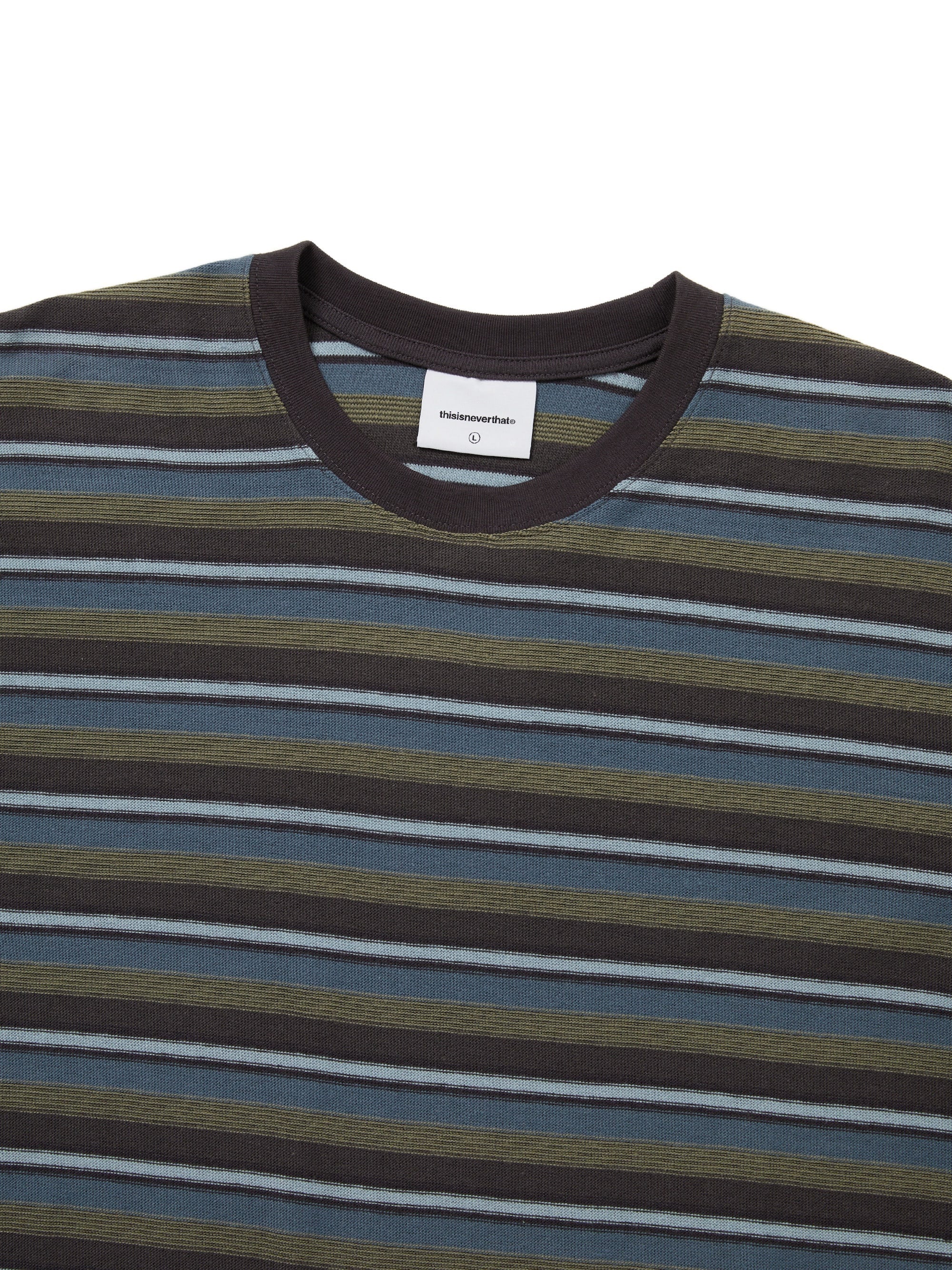 thisisneverthat - Inside Out Striped Tee (Dusty Olive) product image 2 | TRAB K-Fashion Australia