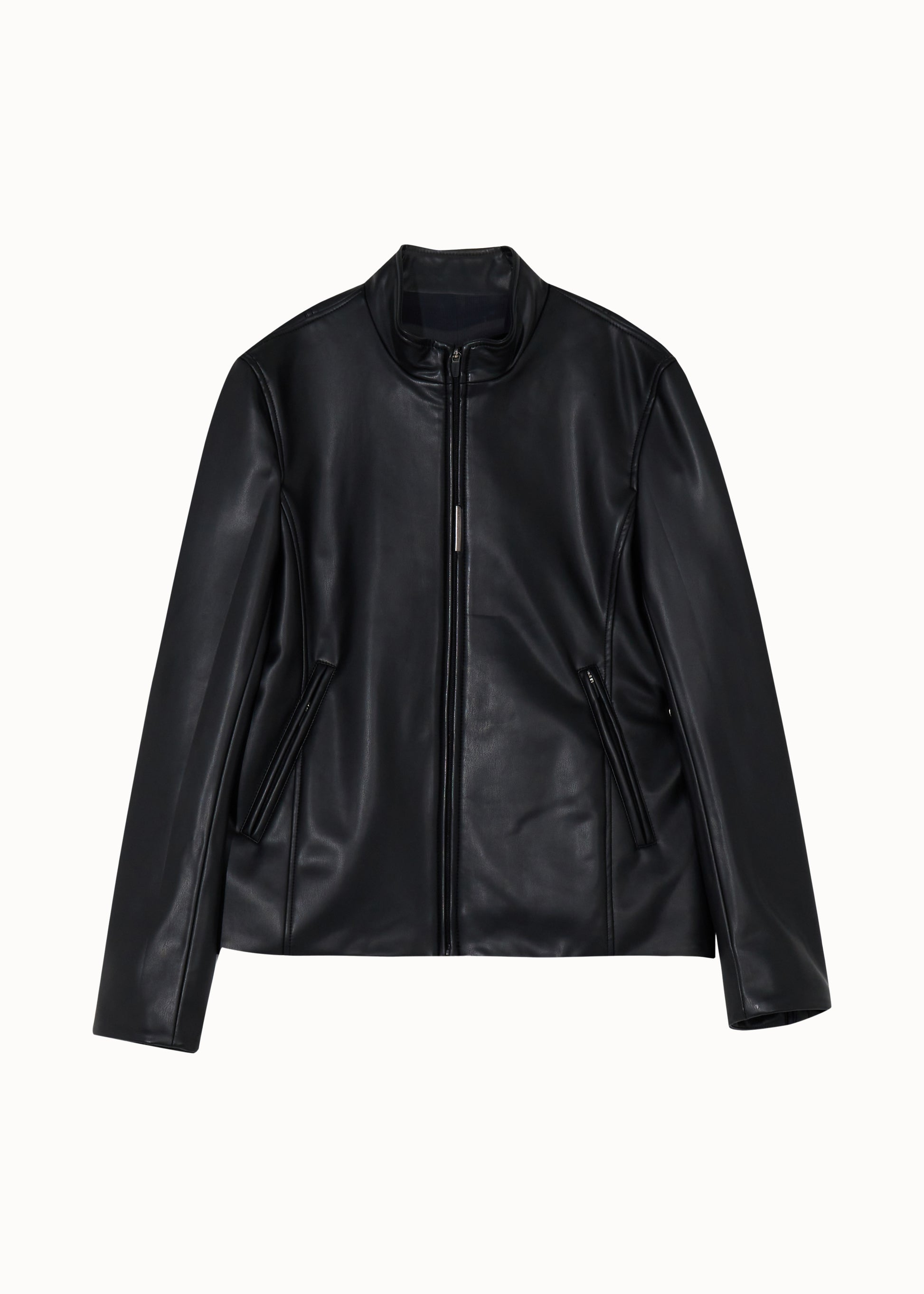 Hyein Seo - Faux Leather Jacket (Black) product image 4 | TRAB K-Fashion Australia