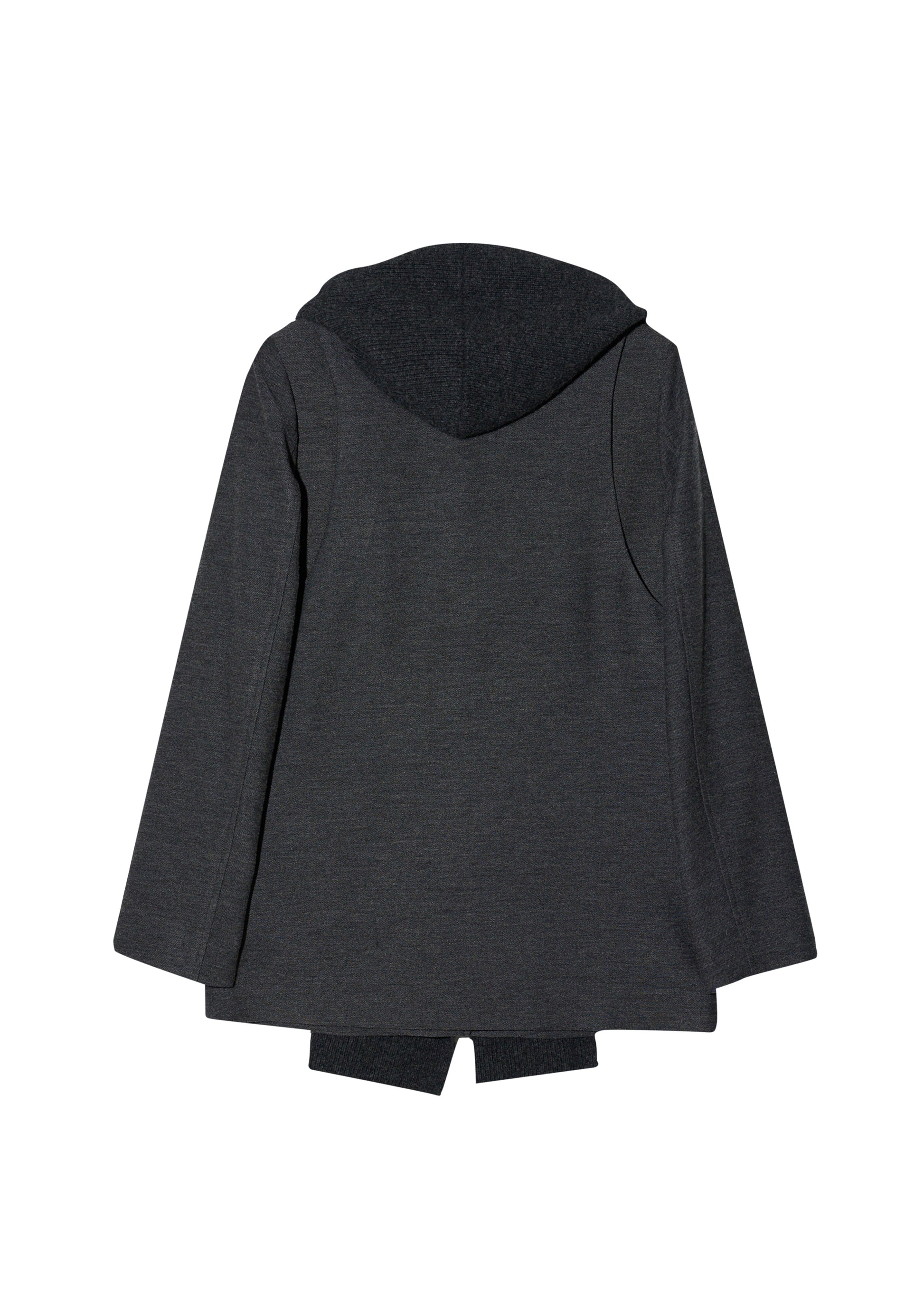 Hyein Seo - Silver Button Jacket w/ Hood Muffler (Dark Grey) product image 7 | TRAB K-Fashion Australia