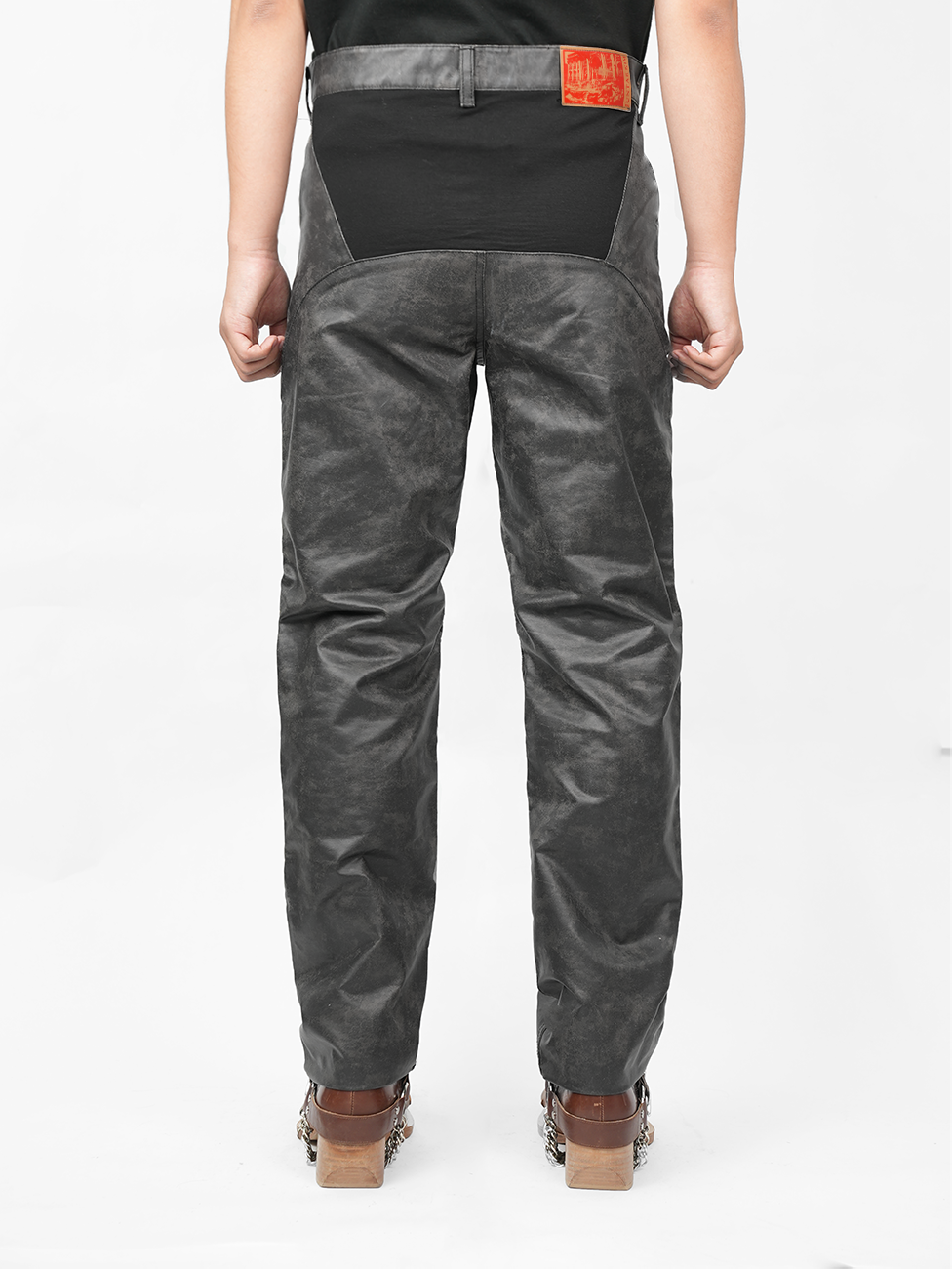 Juntae Kim - Embossed Leather Biker Pants (OC1) product image 5 | TRAB K-Fashion Australia