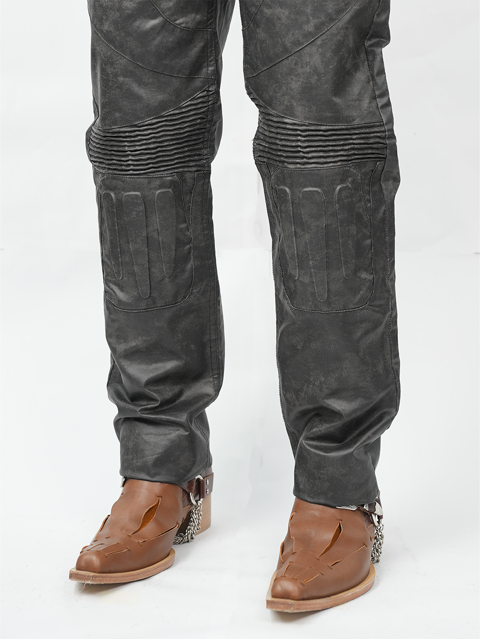 Juntae Kim - Embossed Leather Biker Pants (OC1) product image 6 | TRAB K-Fashion Australia