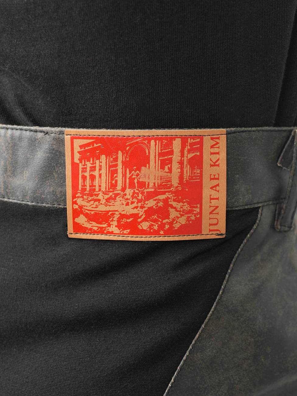 Juntae Kim - Embossed Leather Biker Pants (OC1) product image 8 | TRAB K-Fashion Australia