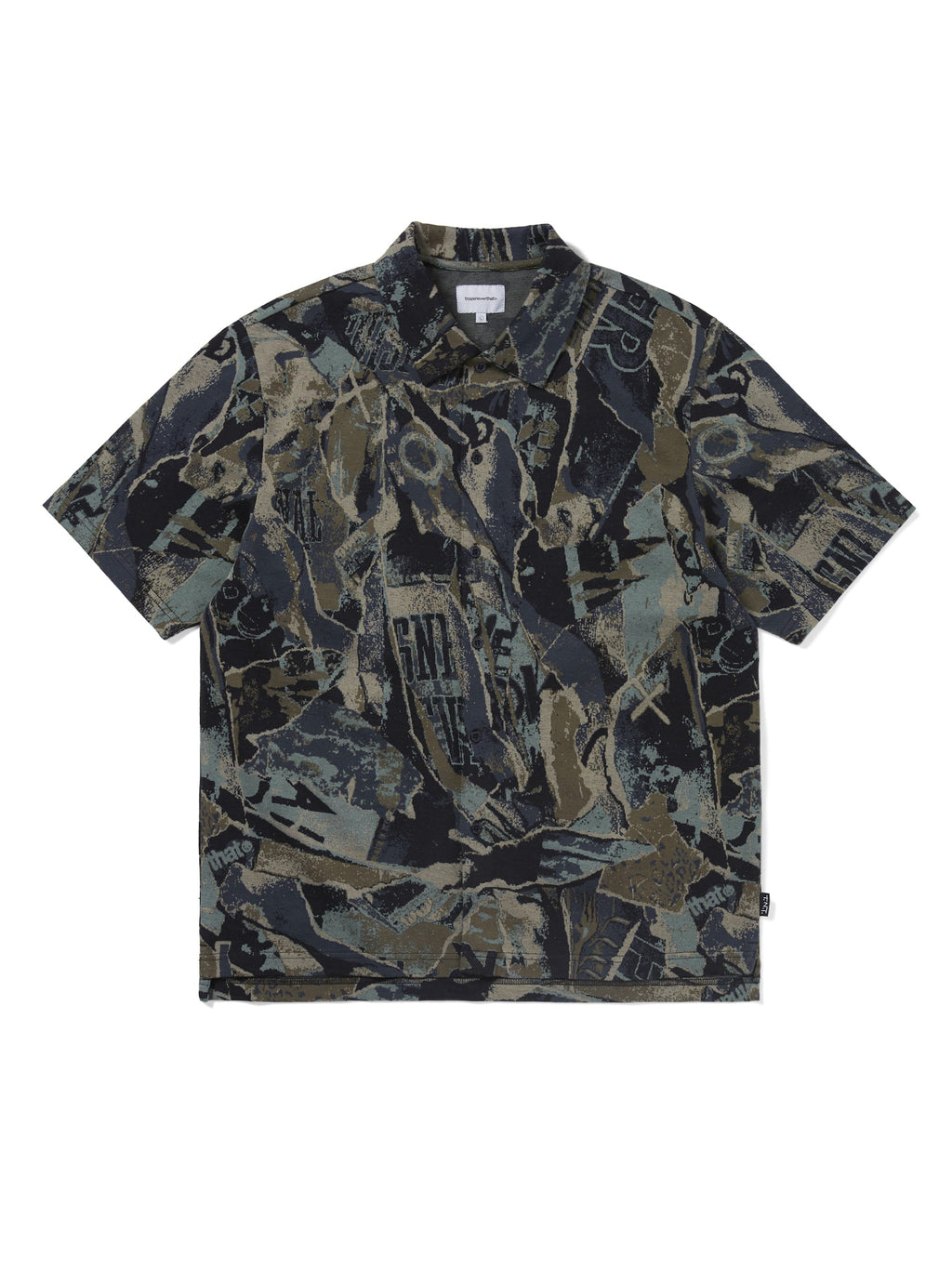 thisisneverthat - Jacquard Pattern Button Up Top (Black) product image 1 | TRAB K-Fashion Australia