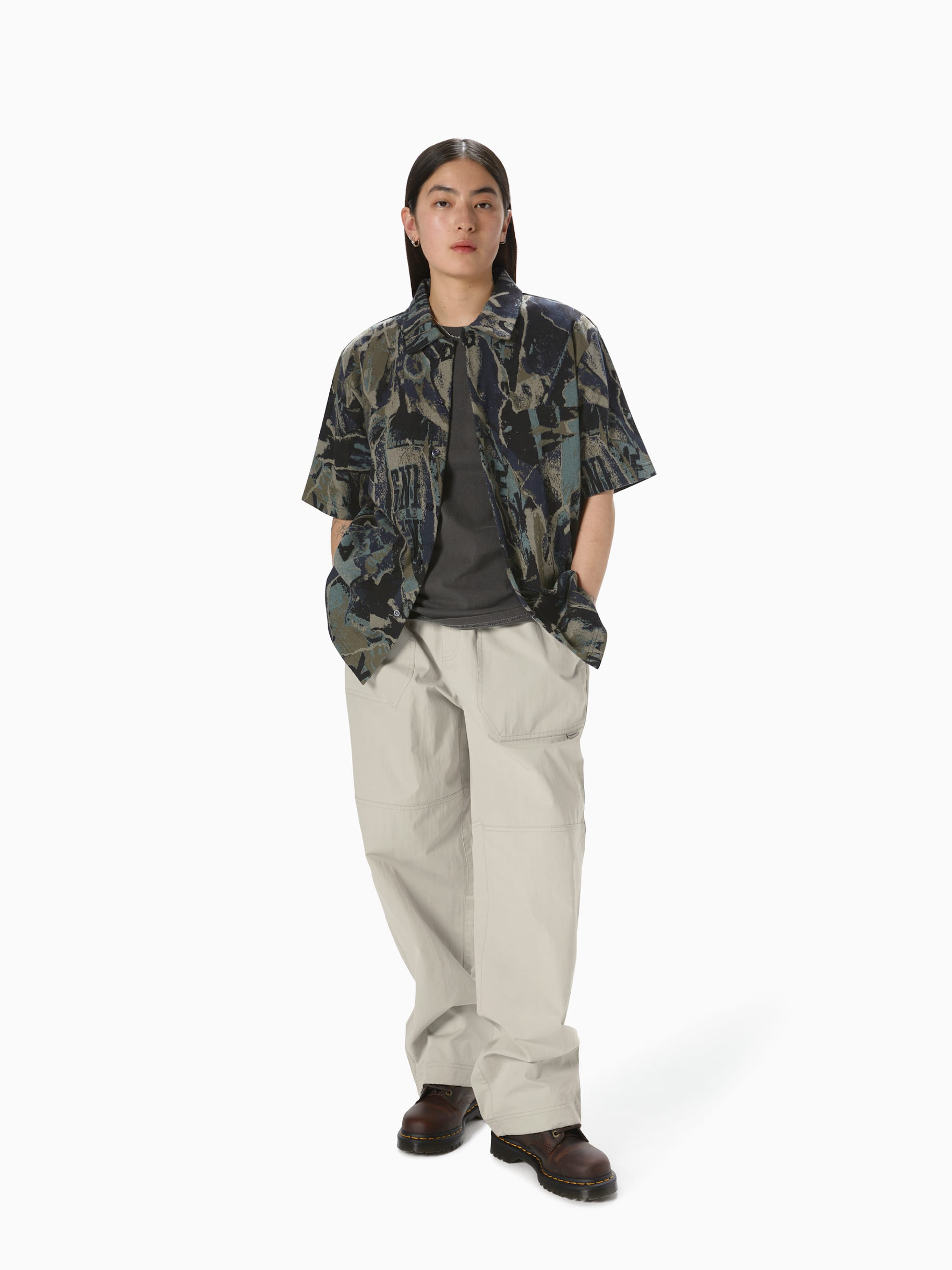 thisisneverthat - Jacquard Pattern Button Up Top (Black) product image 5 | TRAB K-Fashion Australia