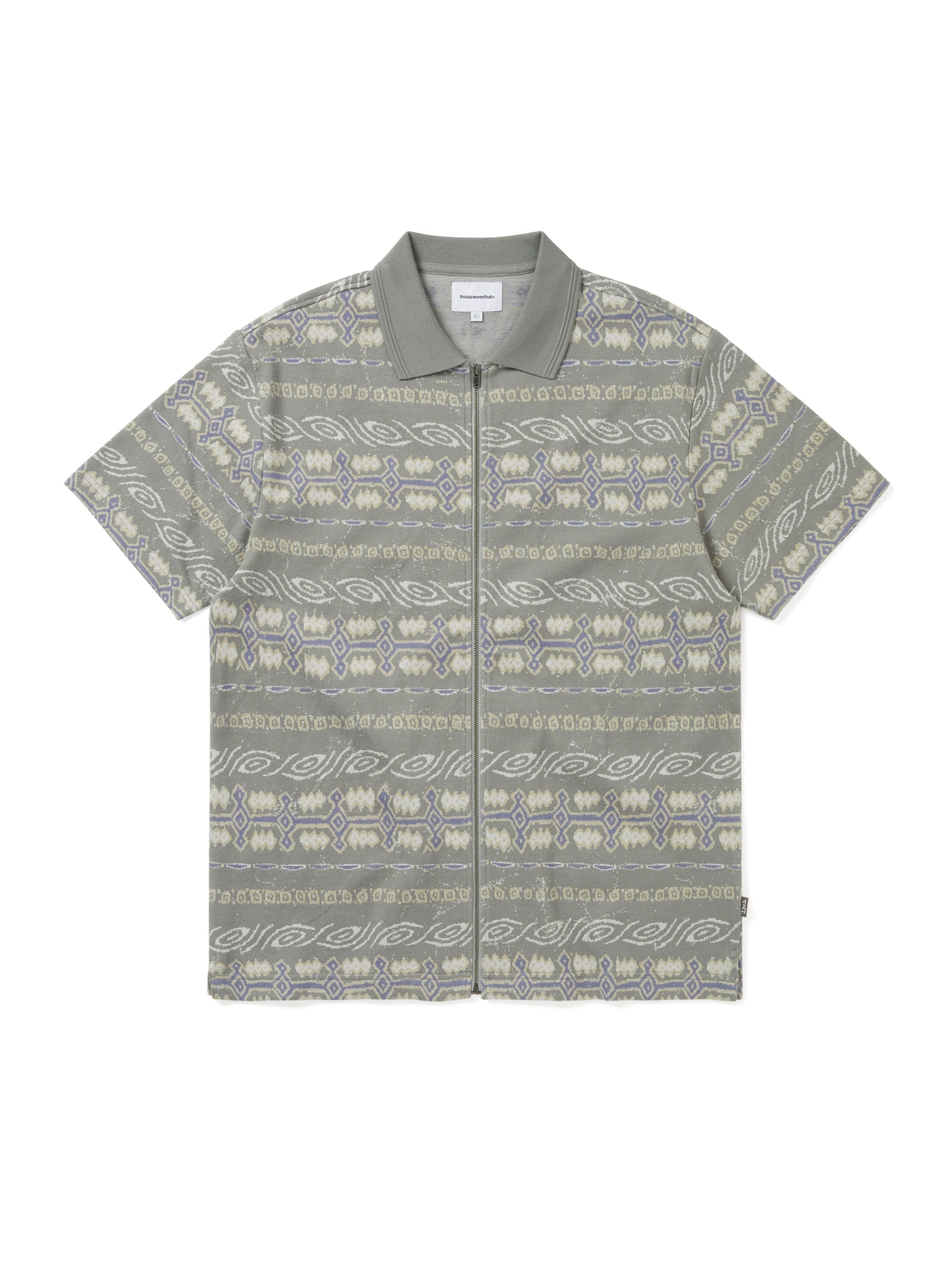 thisisneverthat - Jungle Jacquard Zip Up Top (Grey) product image 1 | TRAB K-Fashion Australia