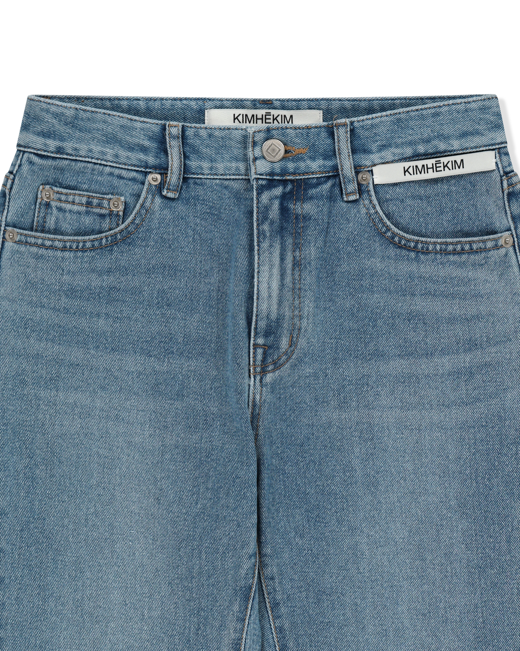 Kimhe Kim - Back Pocket Heart Patch Flare Jeans (Sky Blue) product image 6 | TRAB K-Fashion Australia