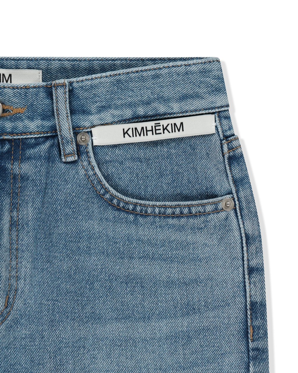 Kimhe Kim - Back Pocket Heart Patch Flare Jeans (Sky Blue) product image 7 | TRAB K-Fashion Australia
