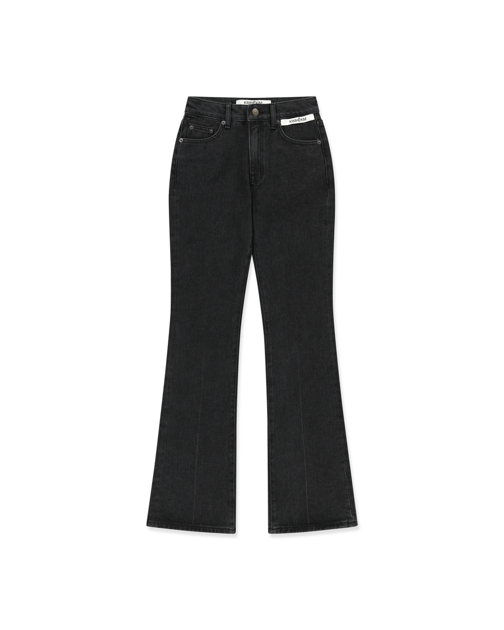 Kimhe Kim - Back Pocket Heart Patch Flare Jeans (Black) product image 4 | TRAB K-Fashion Australia