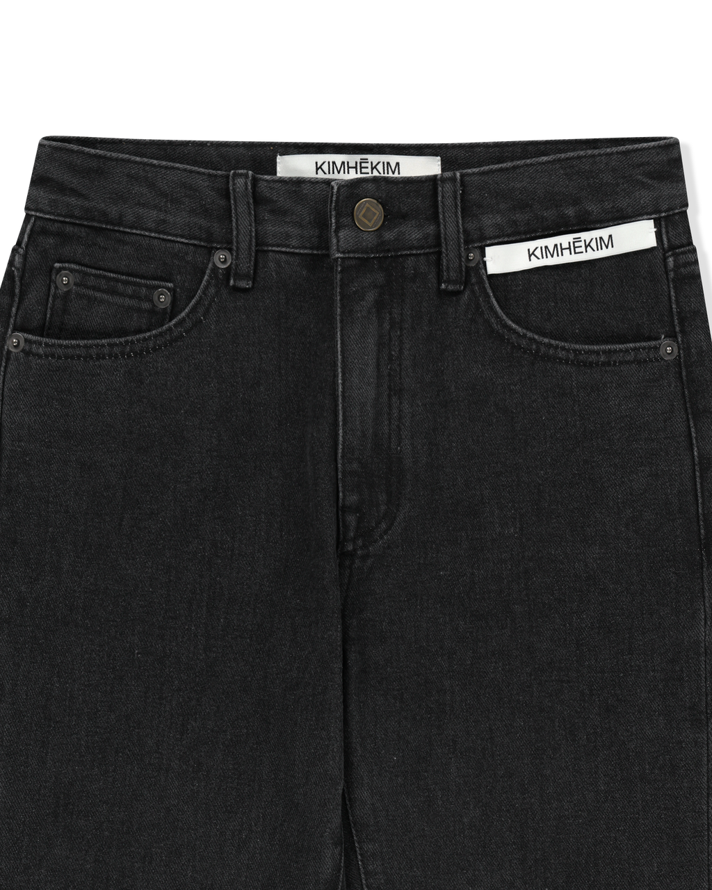 Kimhe Kim - Back Pocket Heart Patch Flare Jeans (Black) product image 6 | TRAB K-Fashion Australia