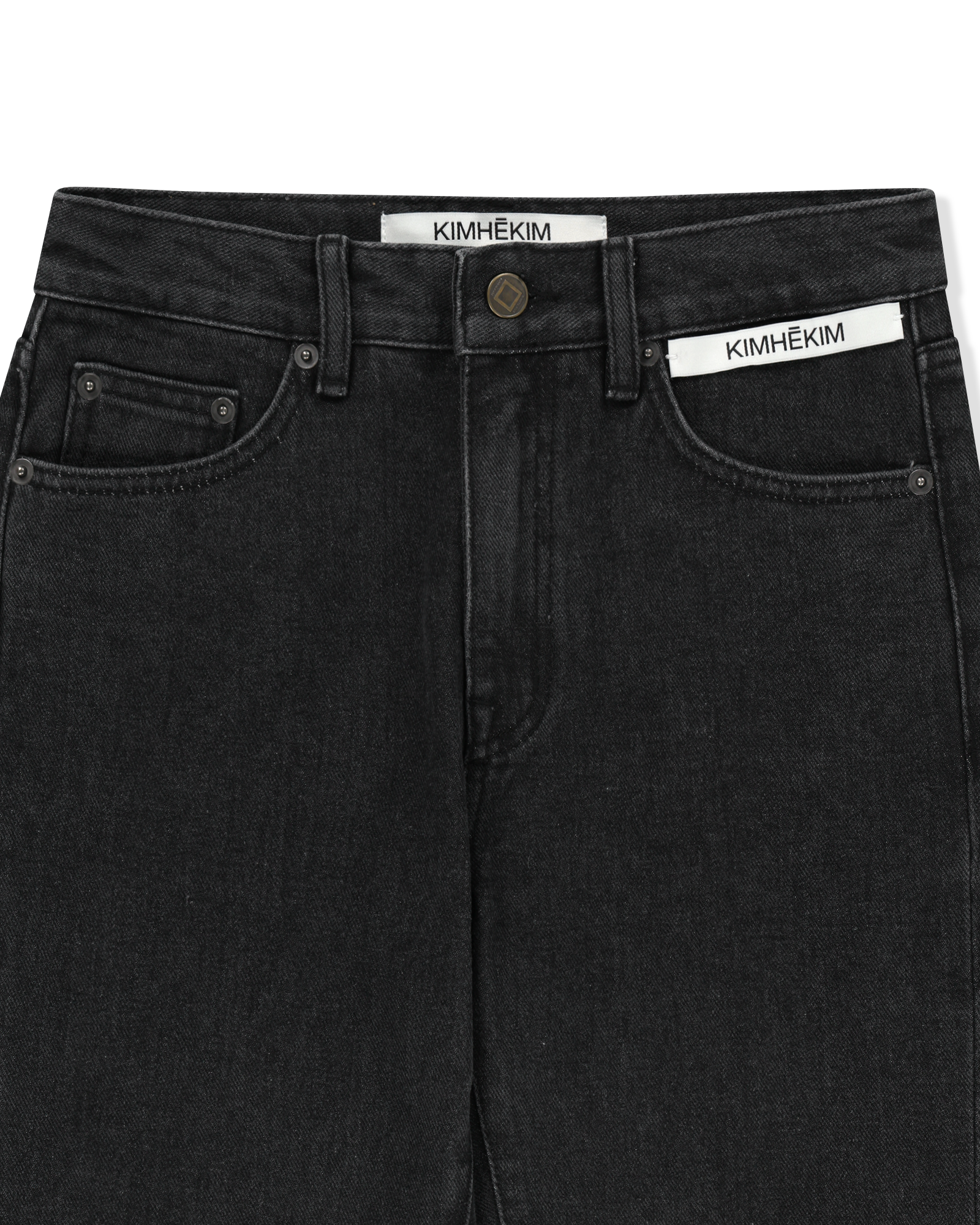 Kimhe Kim - Back Pocket Heart Patch Flare Jeans (Black) product image 6 | TRAB K-Fashion Australia