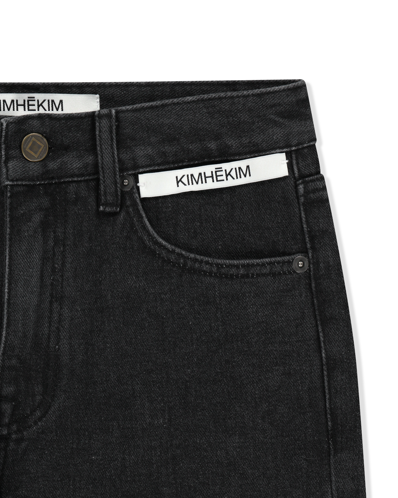Kimhe Kim - Back Pocket Heart Patch Flare Jeans (Black) product image 7 | TRAB K-Fashion Australia