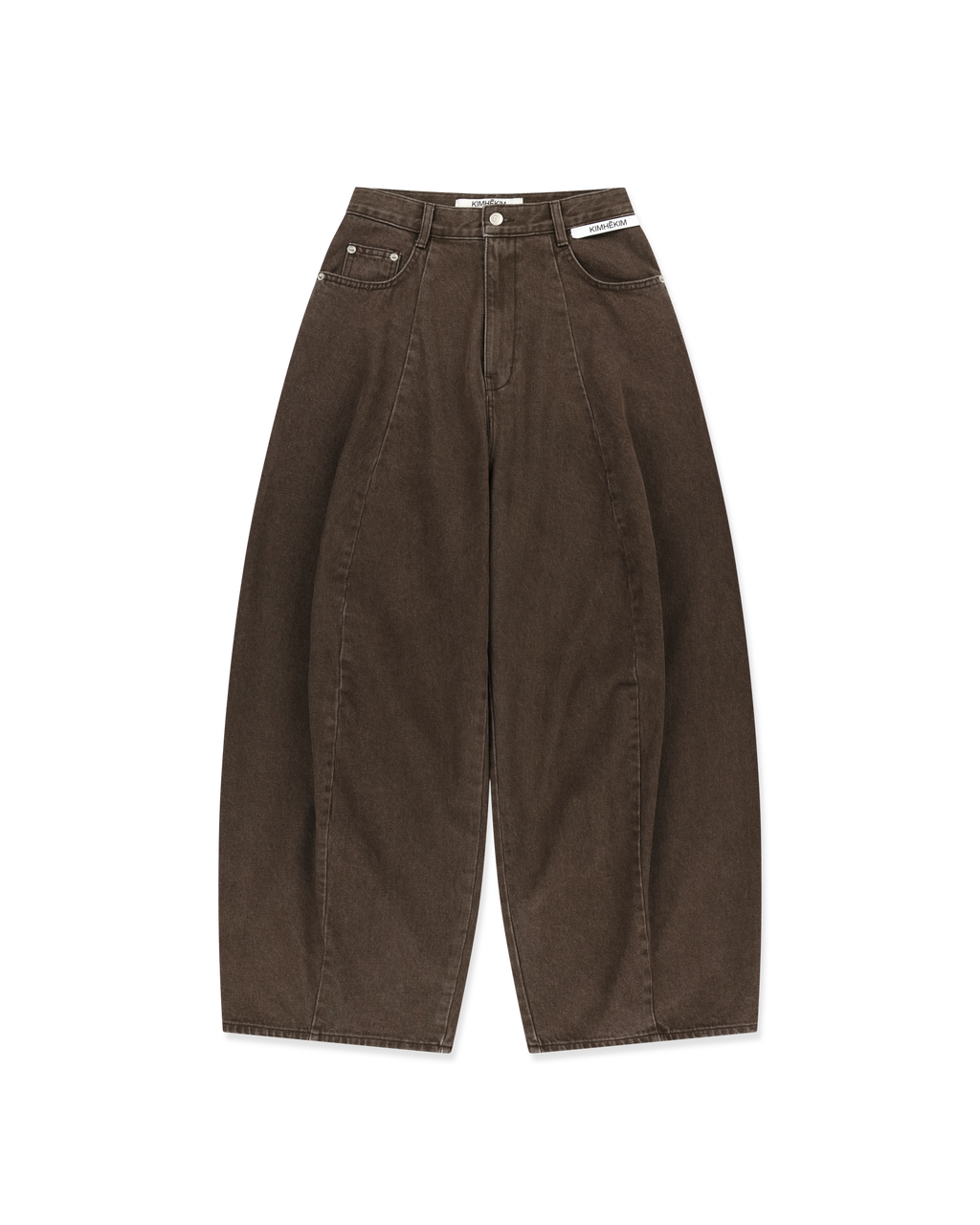 Kimhe Kim - Balloon Denim Pants (Brown) product image 6 | TRAB K-Fashion Australia