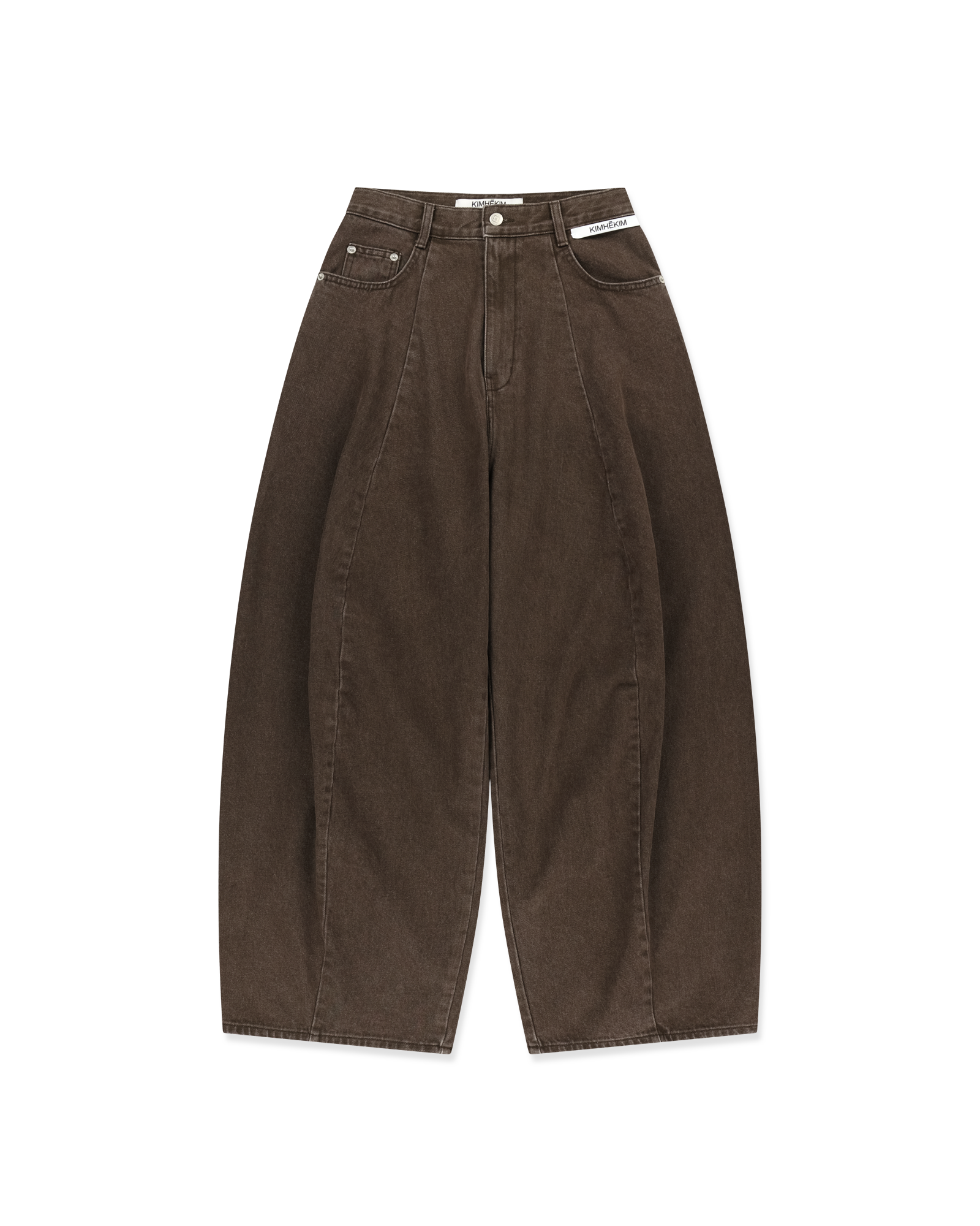 Kimhe Kim - Balloon Denim Pants (Brown) product image 6 | TRAB K-Fashion Australia
