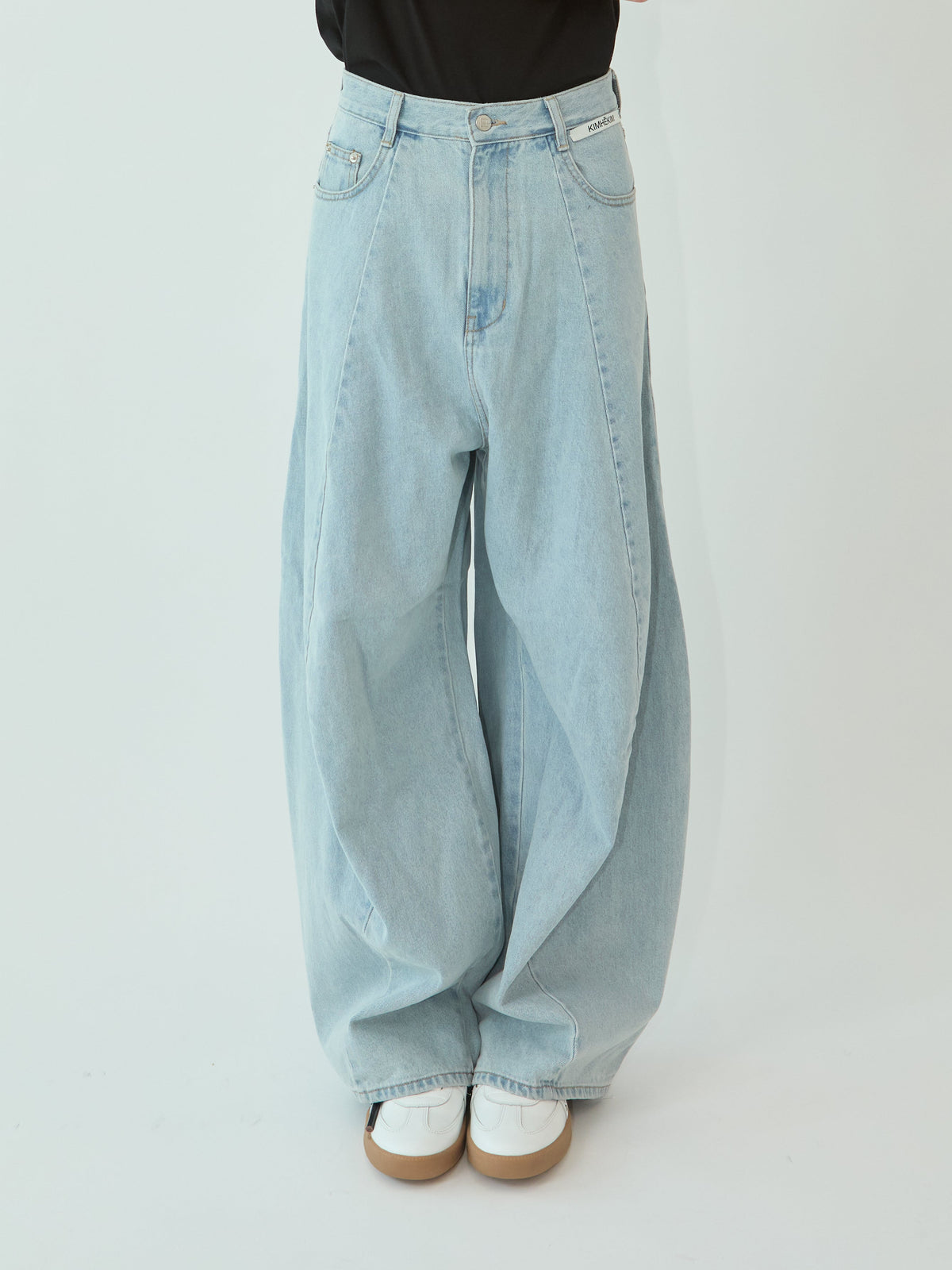 Kimhe Kim - Balloon Denim Pants (Sky Blue) product image 1 | TRAB K-Fashion Australia