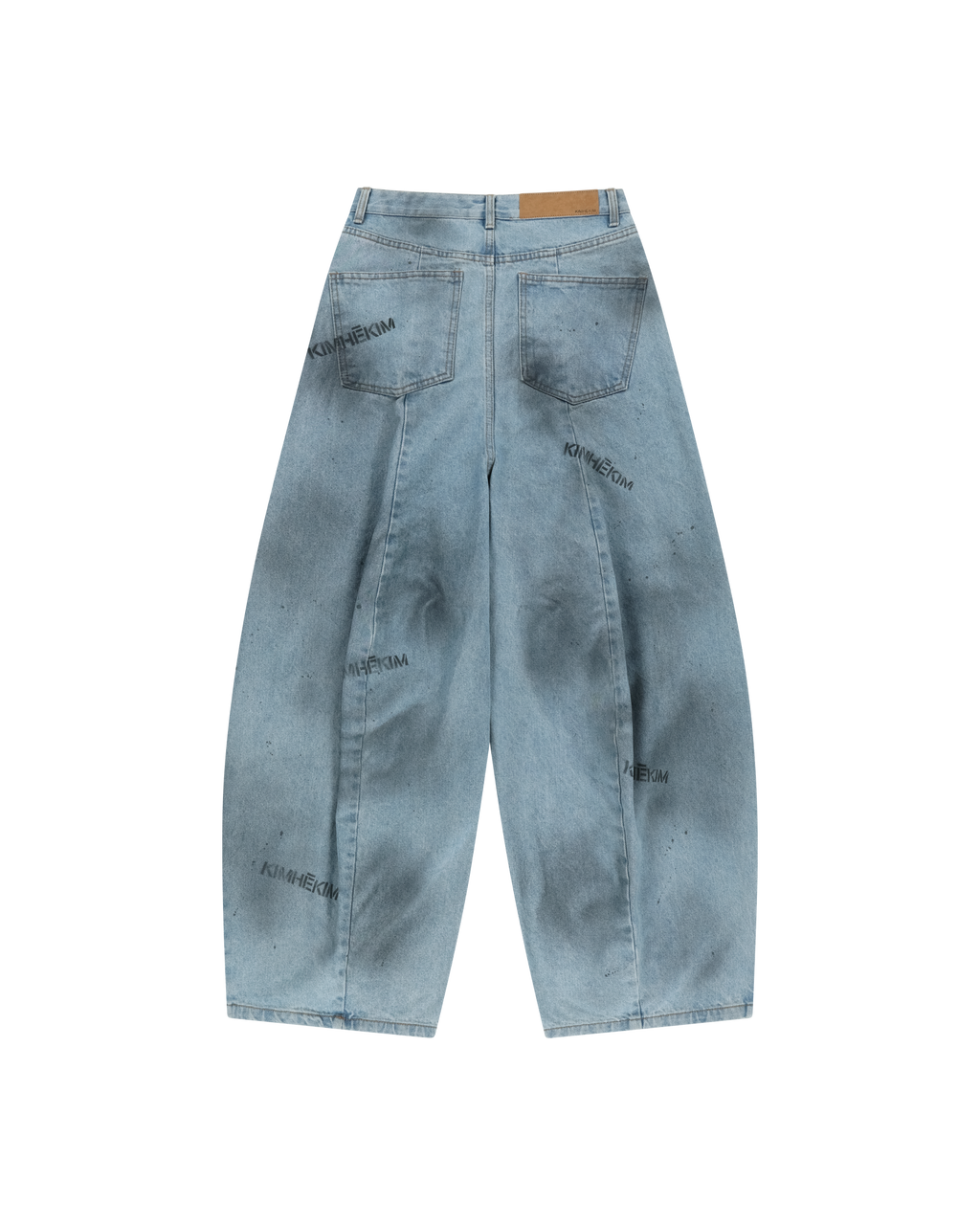 Kimhe Kim - Spray Dyed Balloon Fit Jeans (Sky Blue/Charcoal) product image 8 | TRAB K-Fashion Australia