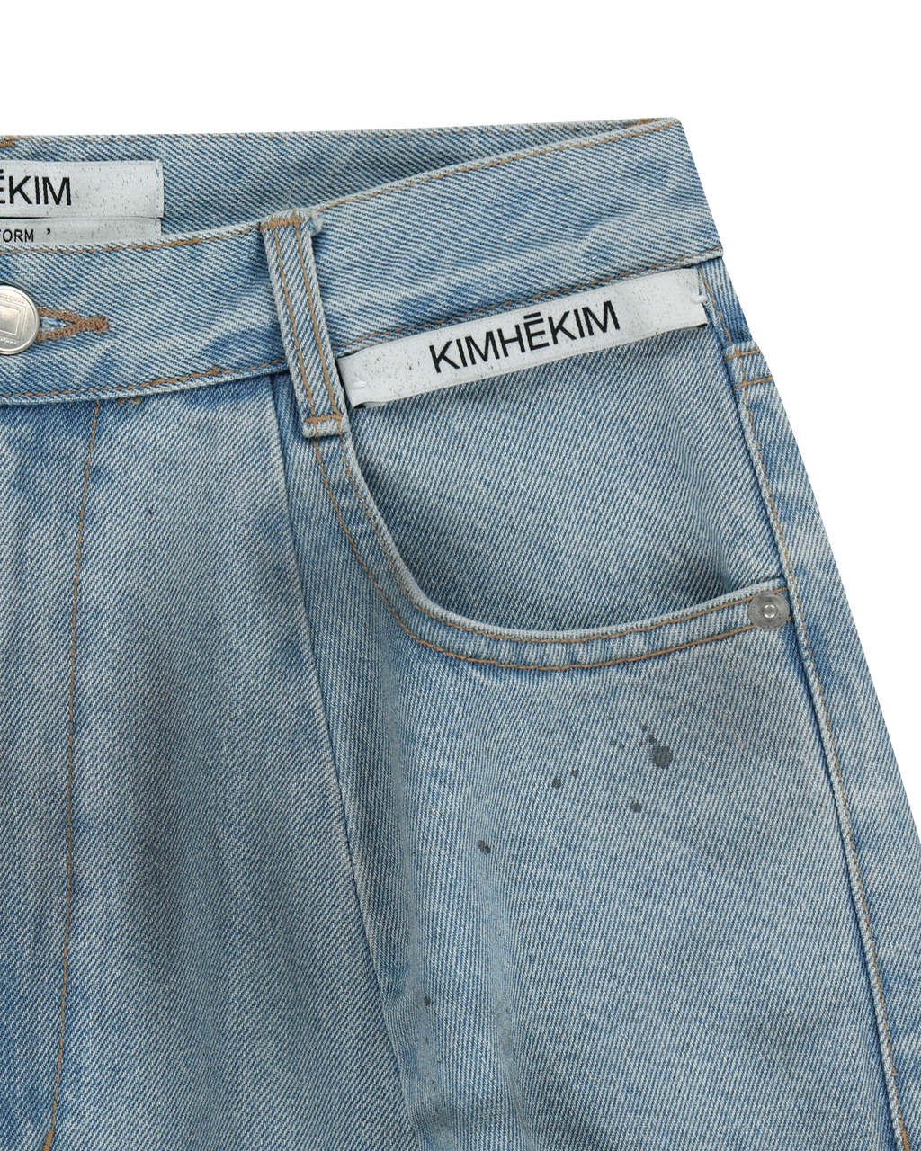 Kimhe Kim - Spray Dyed Balloon Fit Jeans (Sky Blue/Charcoal) product image 10 | TRAB K-Fashion Australia