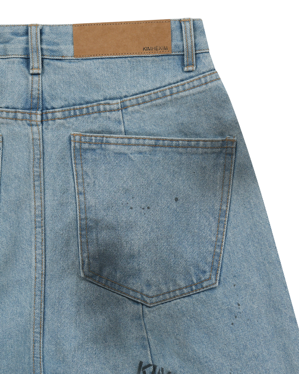 Kimhe Kim - Spray Dyed Balloon Fit Jeans (Sky Blue/Charcoal) product image 11 | TRAB K-Fashion Australia
