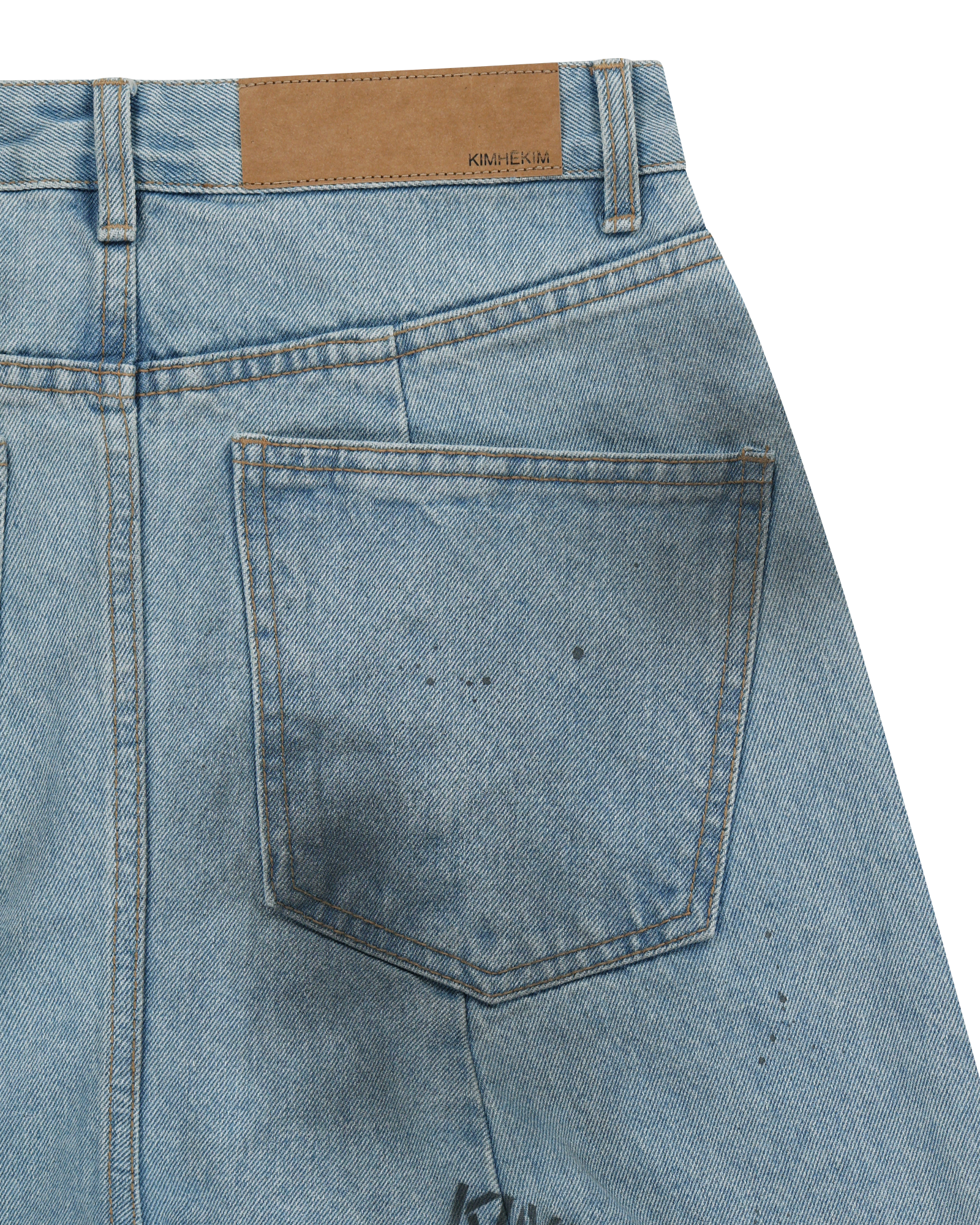 Kimhe Kim - Spray Dyed Balloon Fit Jeans (Sky Blue/Charcoal) product image 11 | TRAB K-Fashion Australia