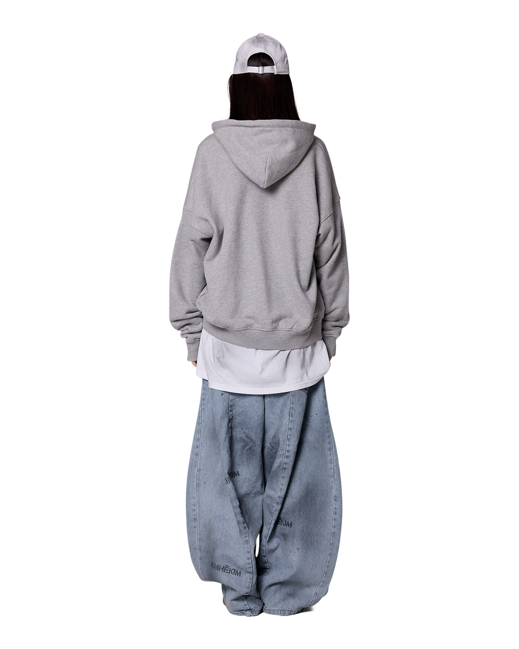 Kimhe Kim - Spray Dyed Balloon Fit Jeans (Sky Blue/Charcoal) product image 4 | TRAB K-Fashion Australia