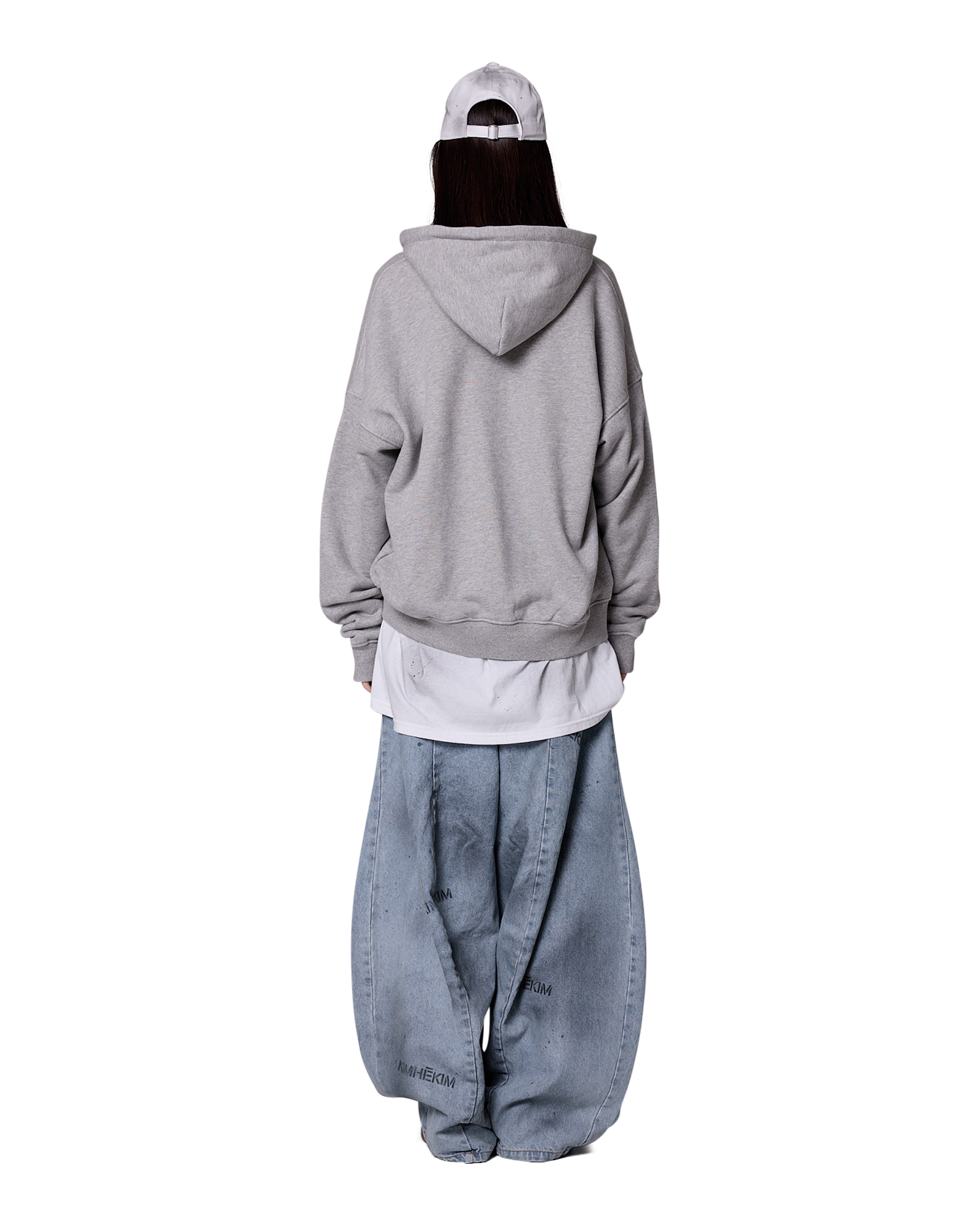 Kimhe Kim - Spray Dyed Balloon Fit Jeans (Sky Blue/Charcoal) product image 4 | TRAB K-Fashion Australia