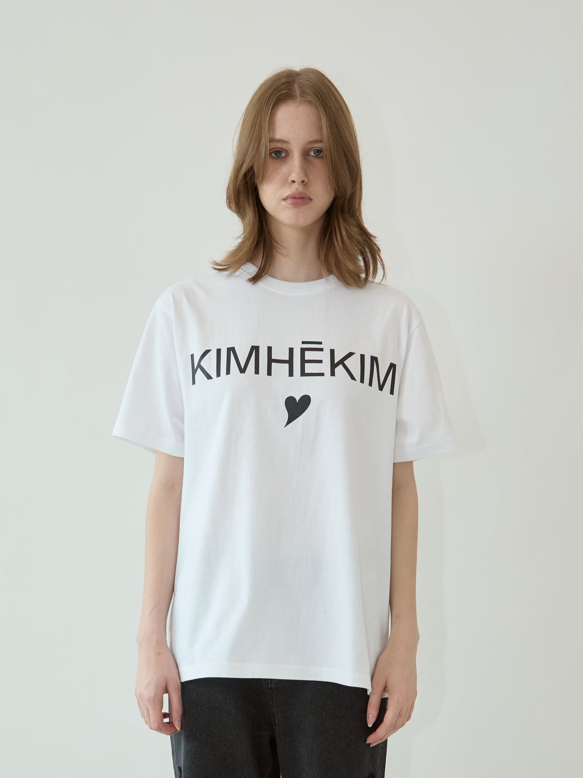 Kimhe Kim - Kimhekim Heart T-Shirt (White) product image 1 | TRAB K-Fashion Australia