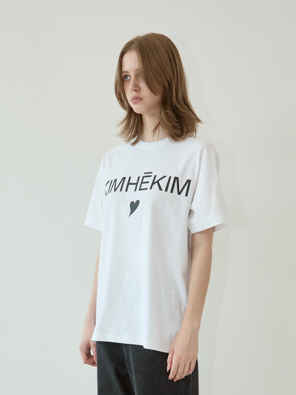 Kimhe Kim - Kimhekim Heart T-Shirt (White) product image 2 | TRAB K-Fashion Australia