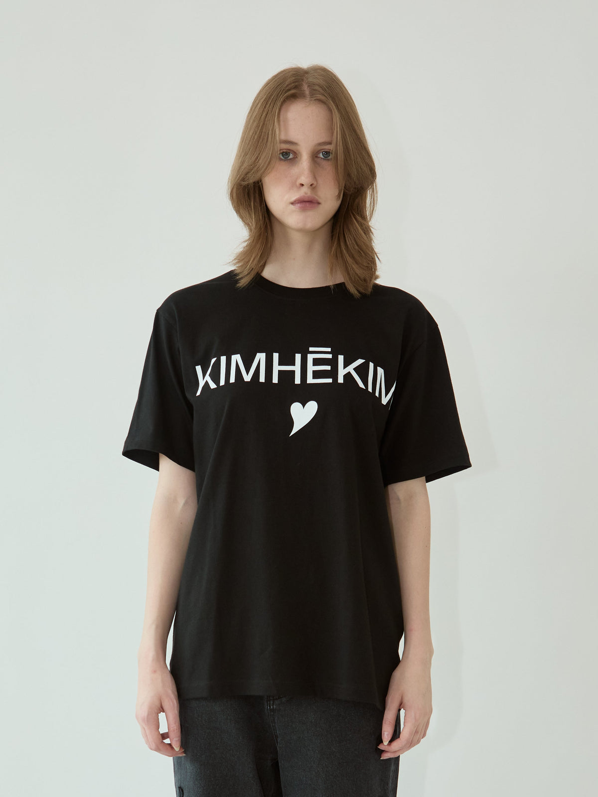 Kimhe Kim - Kimhekim Heart T-Shirt (Black) product image 1 | TRAB K-Fashion Australia